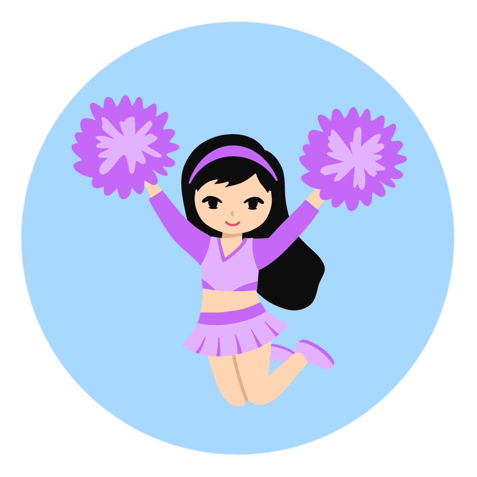Purple Team Cheerleader
