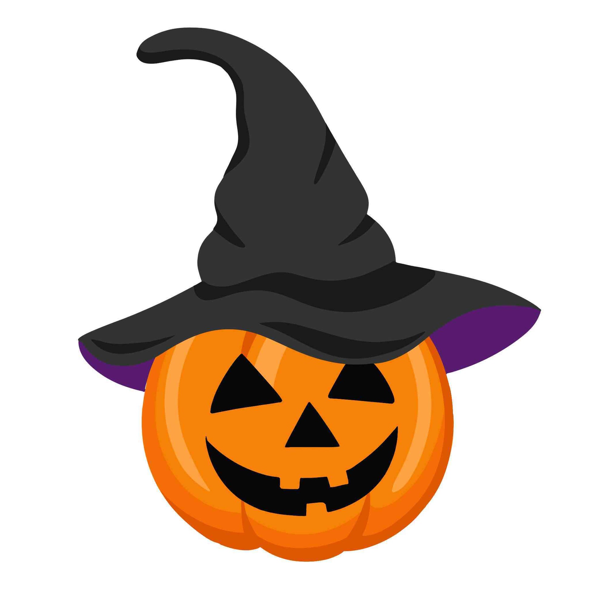 Jack O' Lantern with Witch Hat