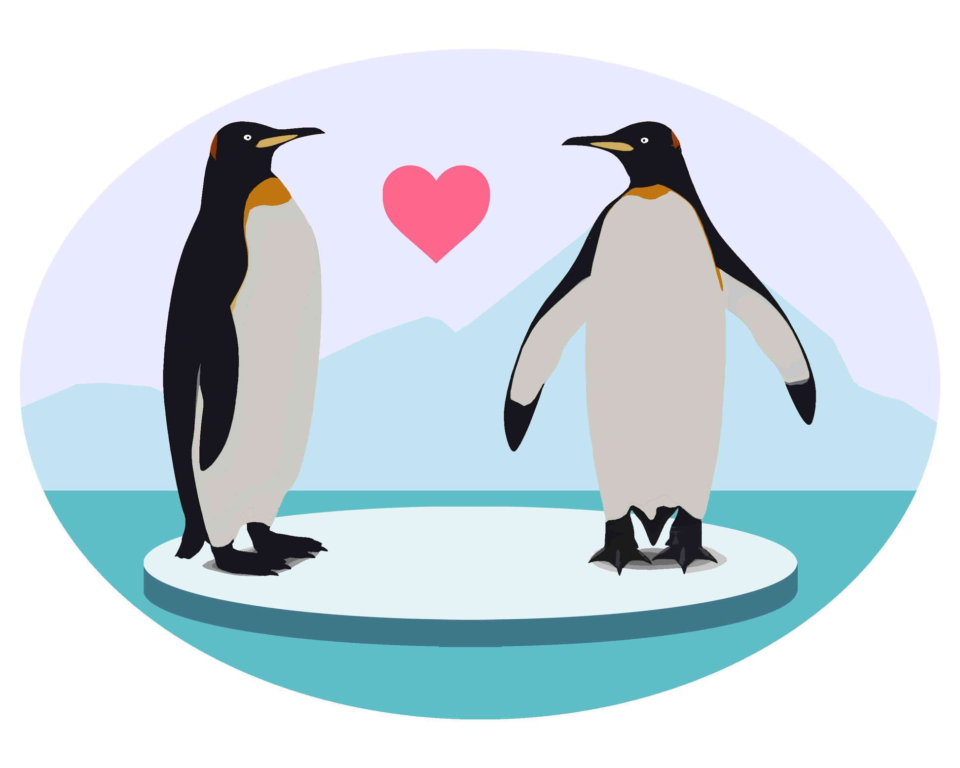 Lovers penguin ornament