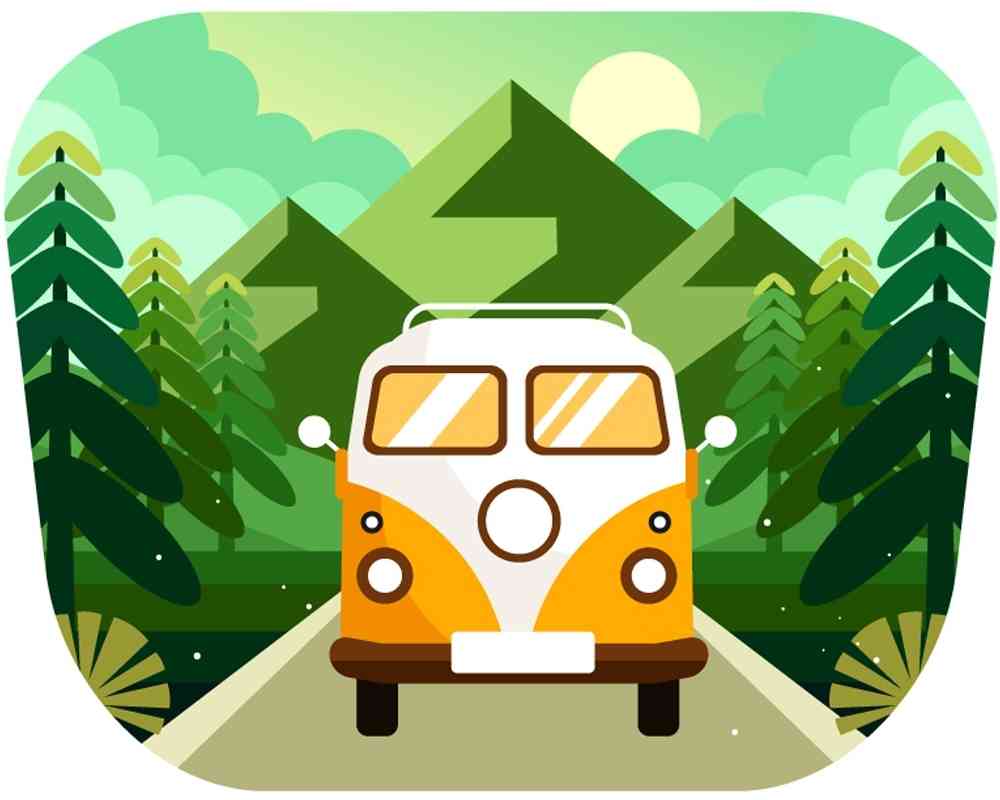 Explore the mountain forest by car