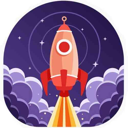 Space rocket is taking off