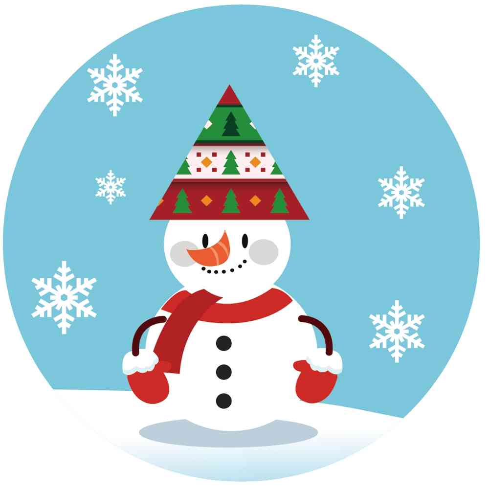 Christmas-Smiling snowman