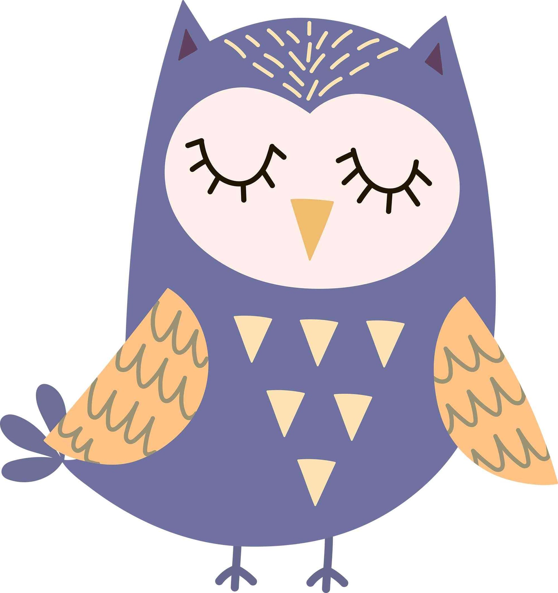 Owl Tales - bluish violet