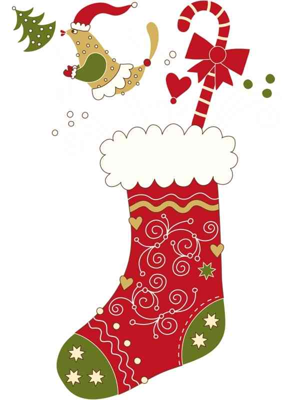 Christmas Stocking - bow walking stick