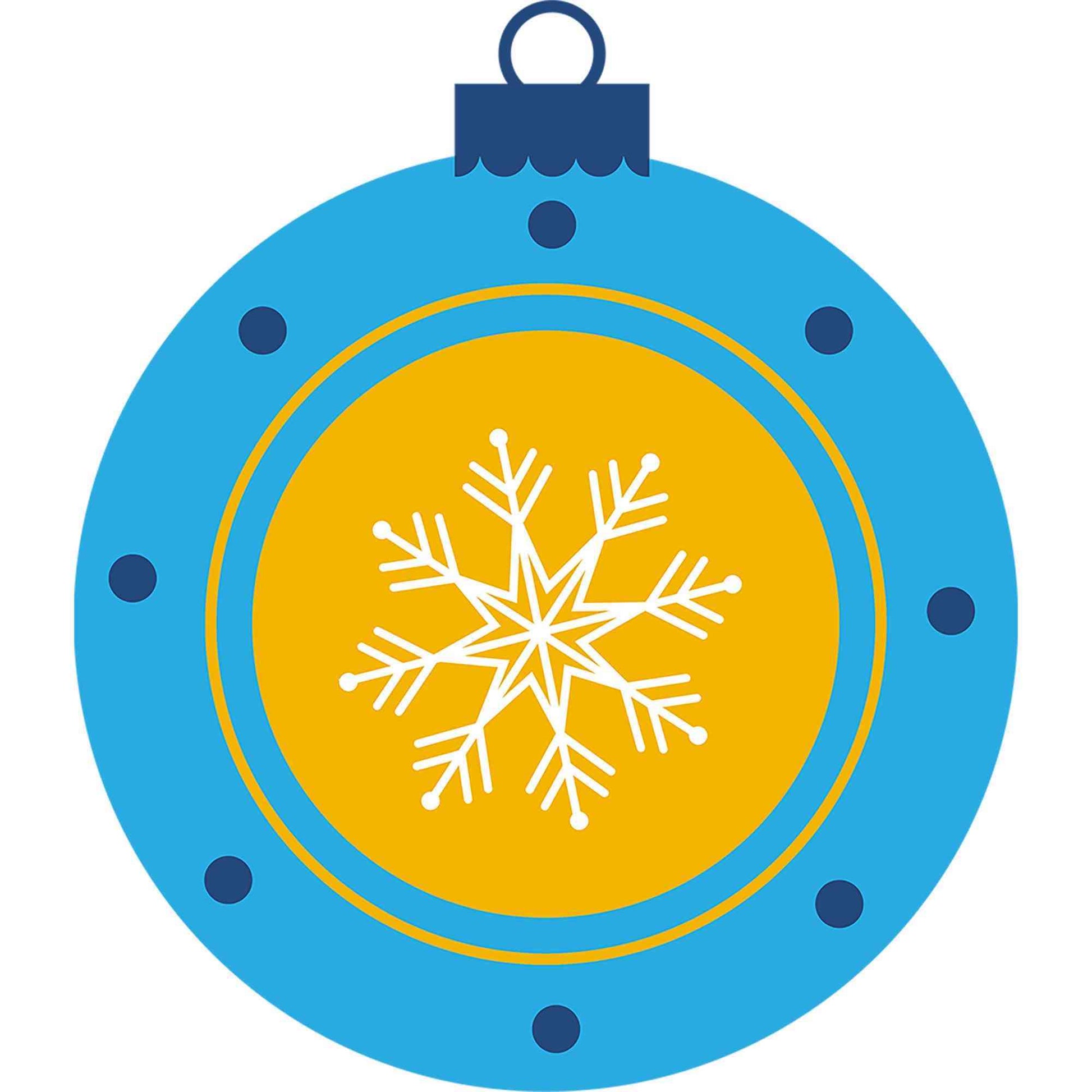 Christmas Ball - Snow Flakes Ornament SkyBlue