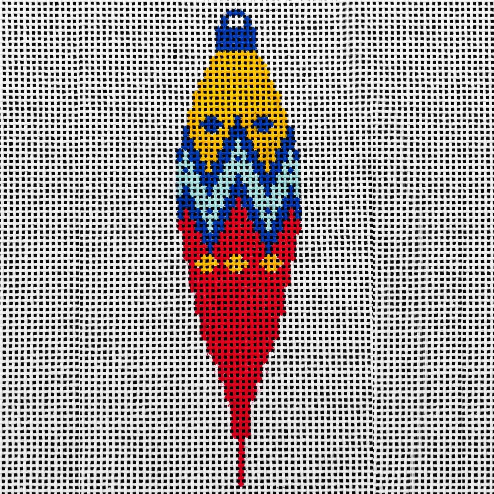 Christmas Ball Ornament - Red/yellow