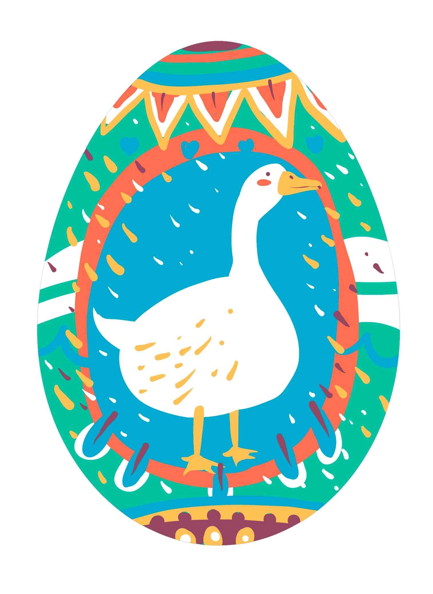 Spring Duck Easter Egg