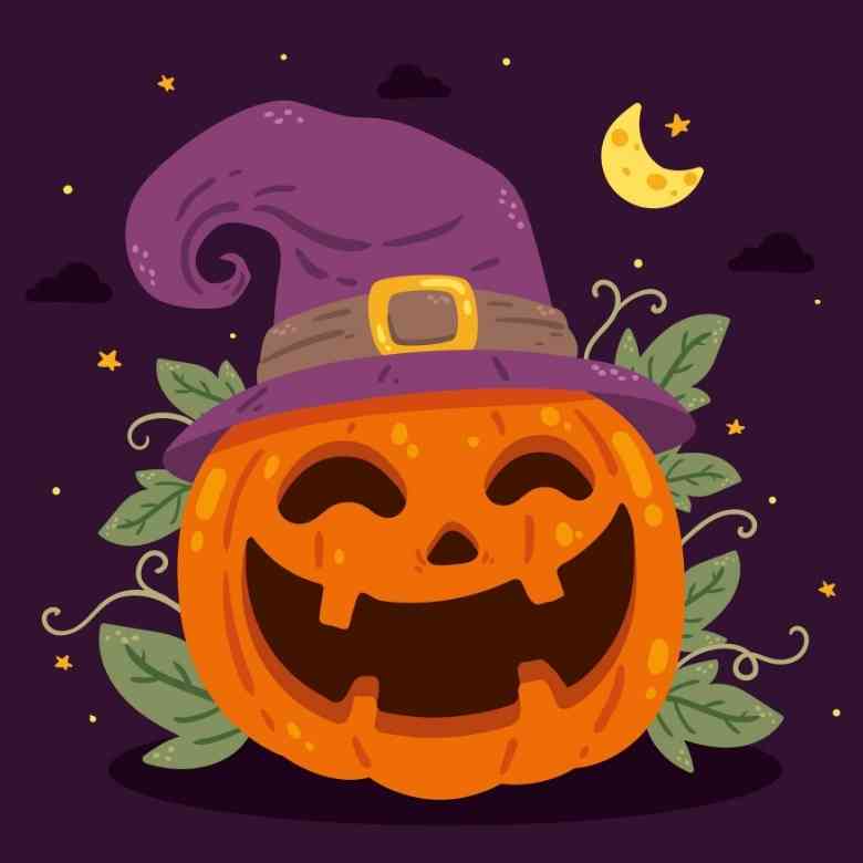 Moonlit Pumpkin Witch