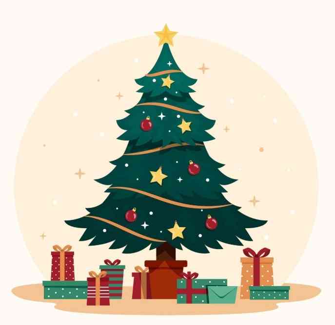 Festive Tree and Presents