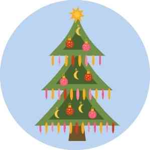 Moonlit Christmas Tree with Ornaments