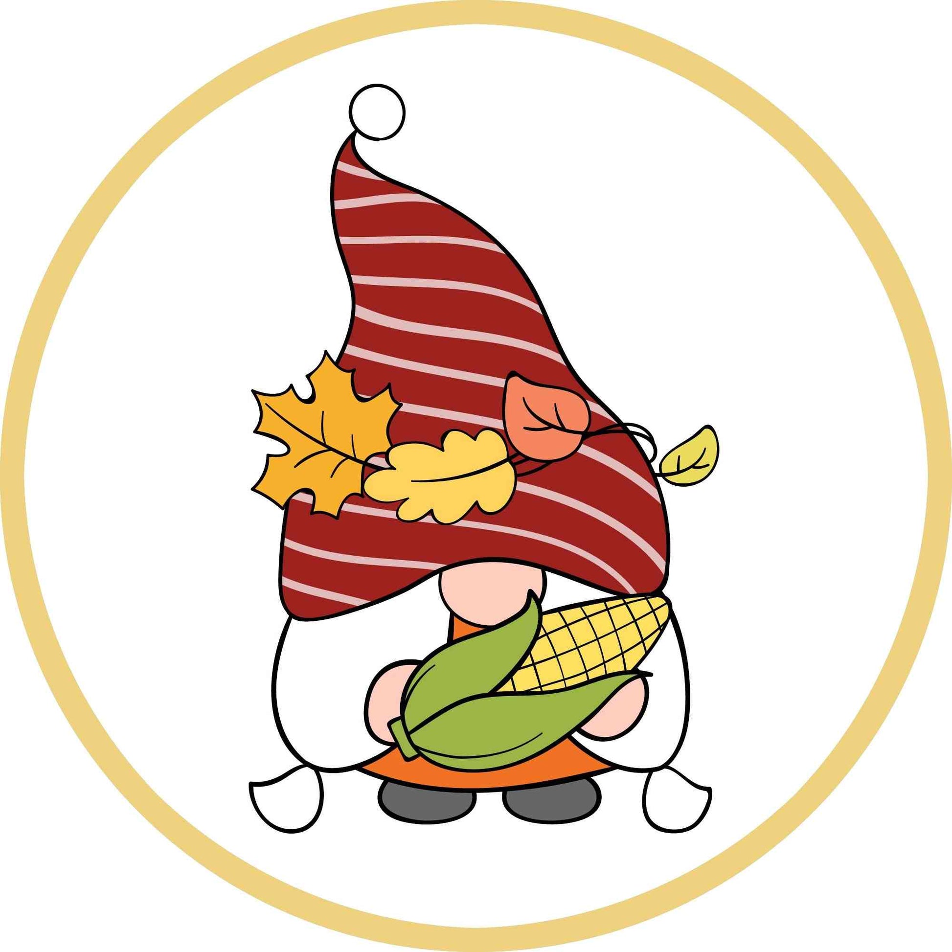 Gnome-Cozy Corn Moment