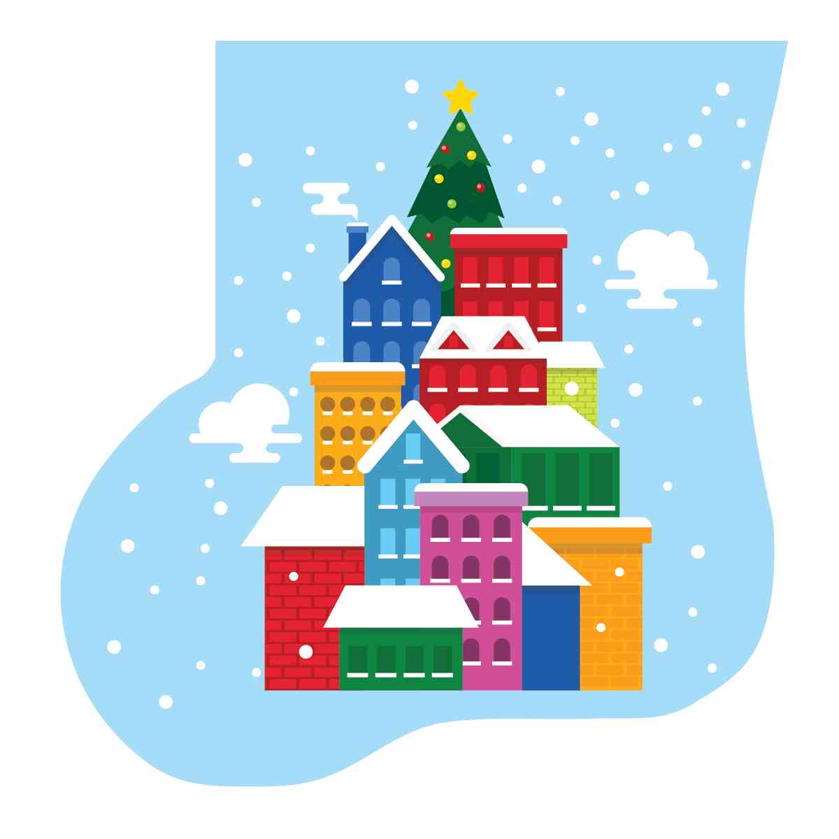 Mini Sock - Christmas Town