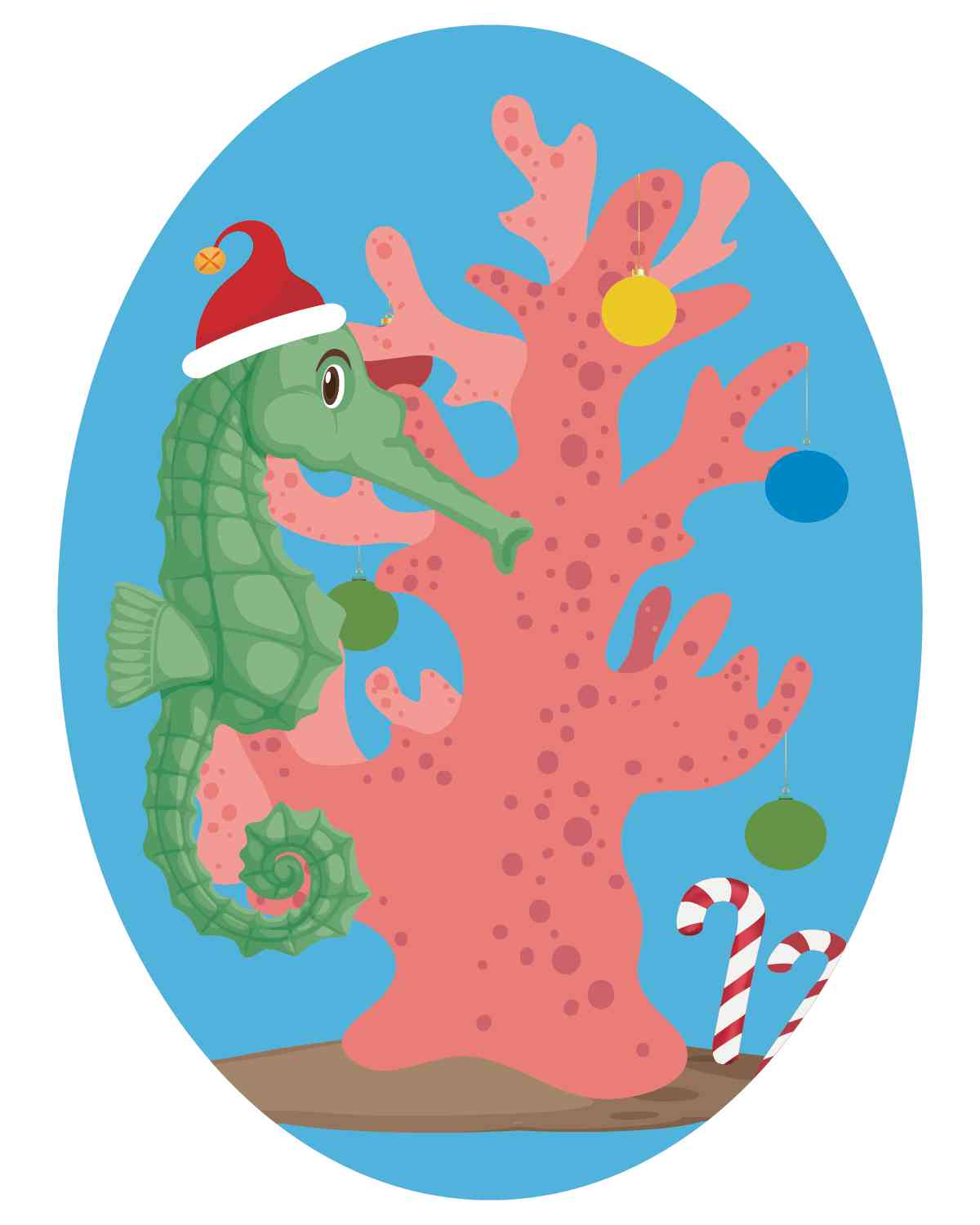 Sea Horse and Christmas Coral