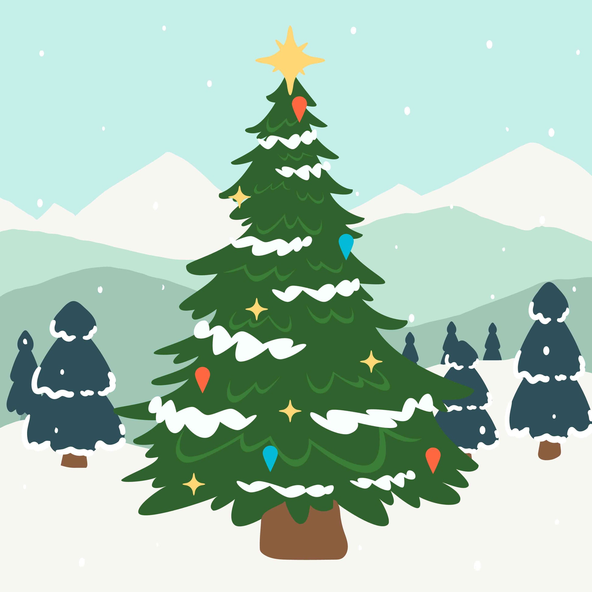 Christmas Tree in a Forest