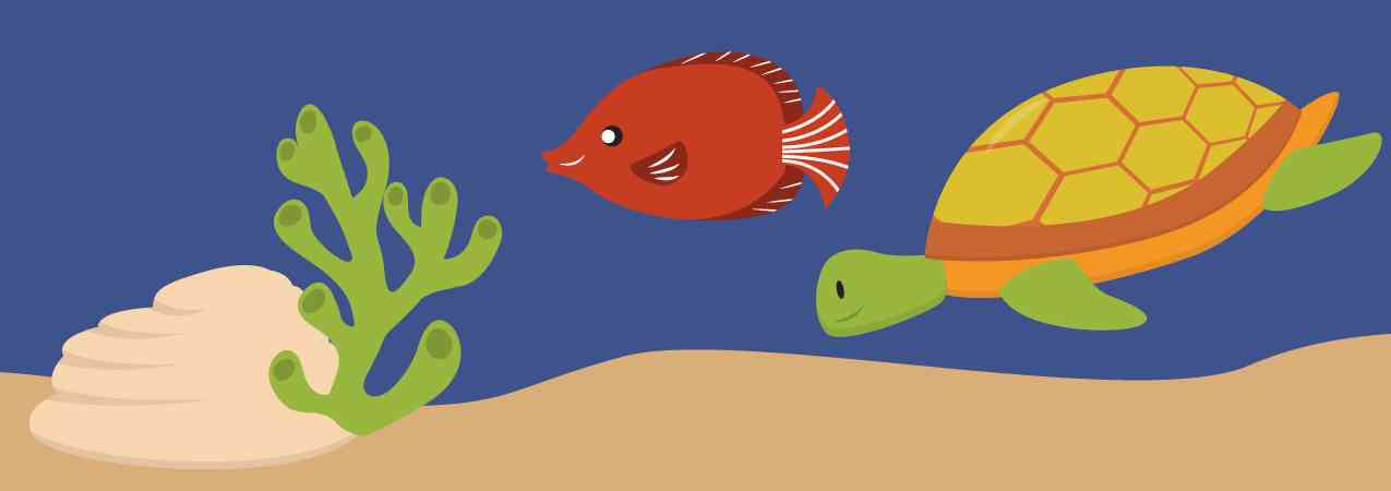 Bookmark - Fish and Turtle