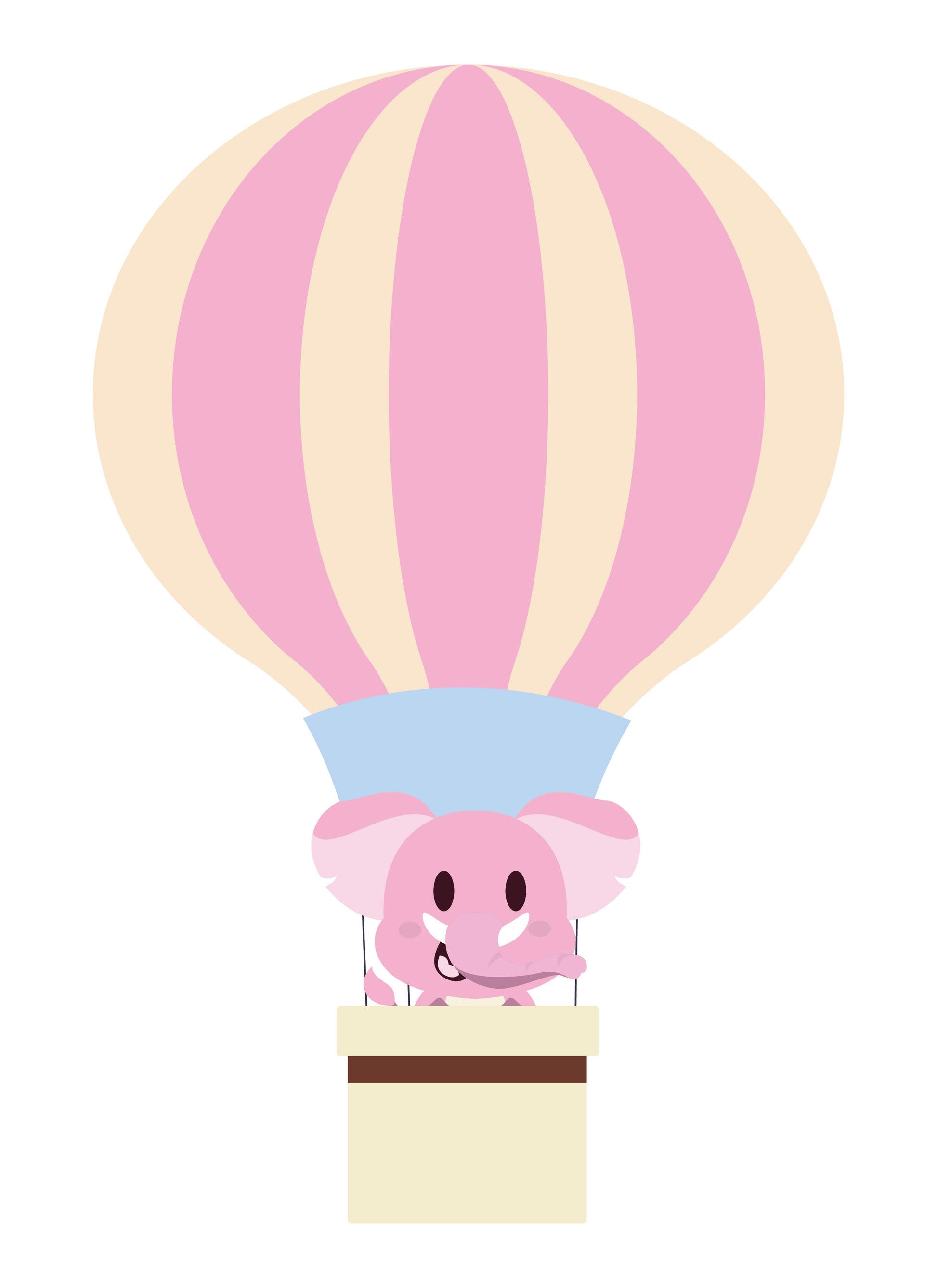 Elephant in a Hot Air Balloon (Girl)