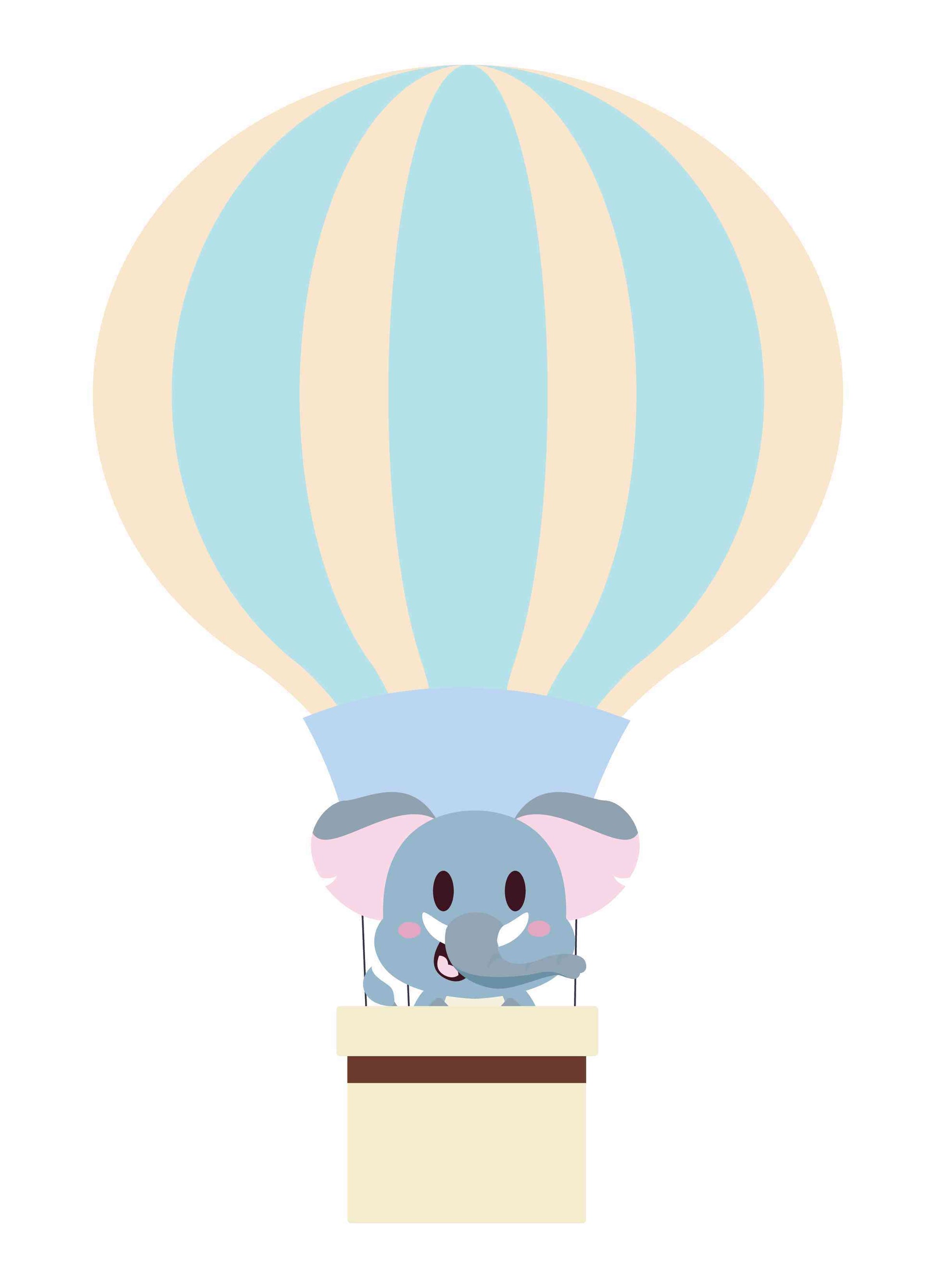 Elephant in a Hot Air Balloon (Boy)