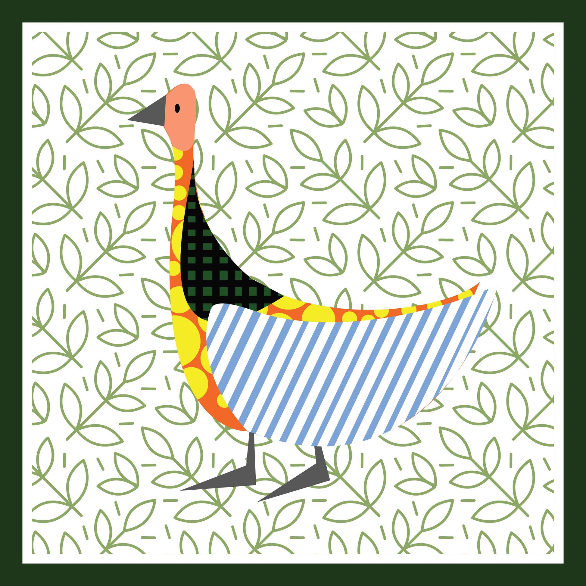 Patchwork Duck - Orange