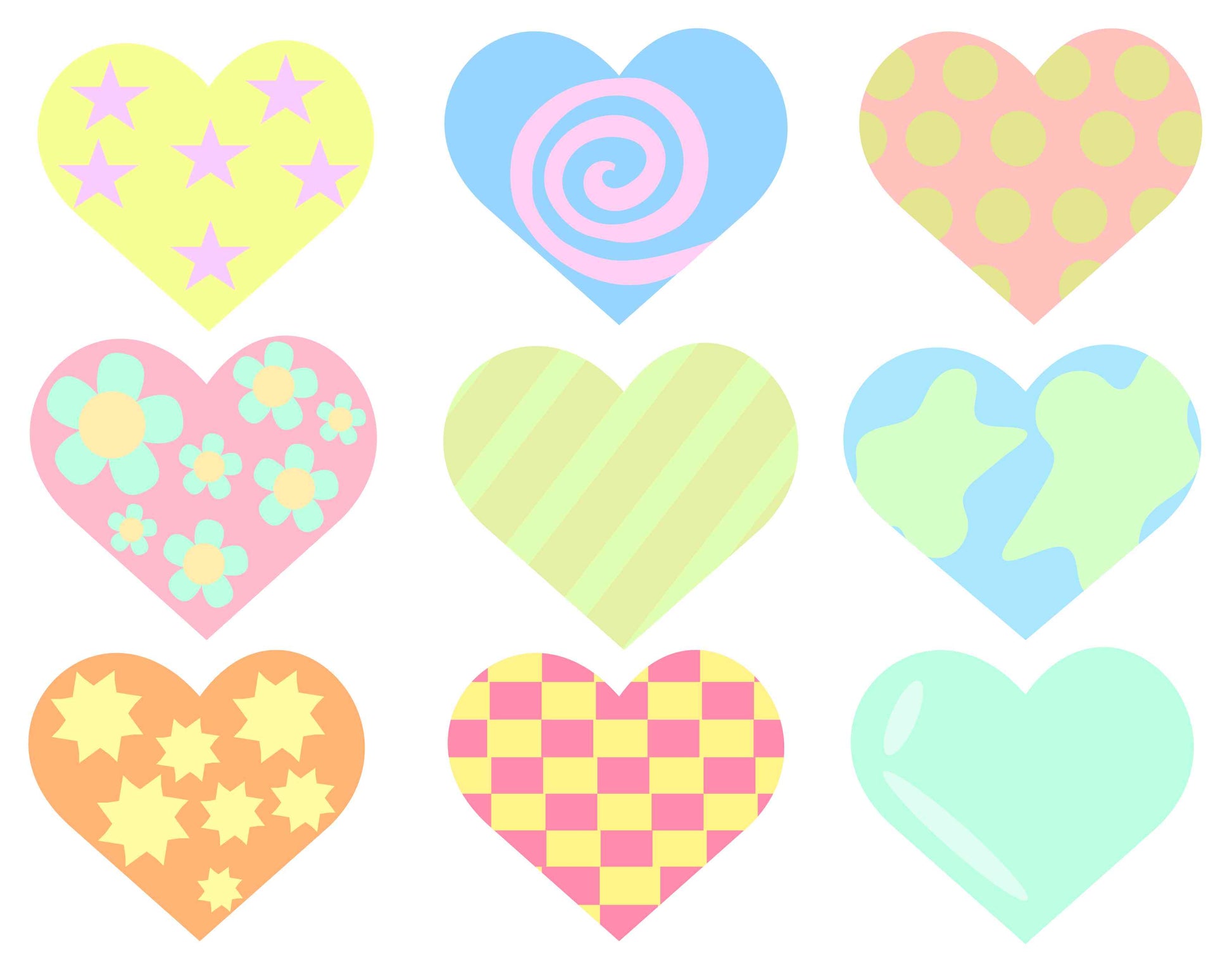 Pastel Hearts