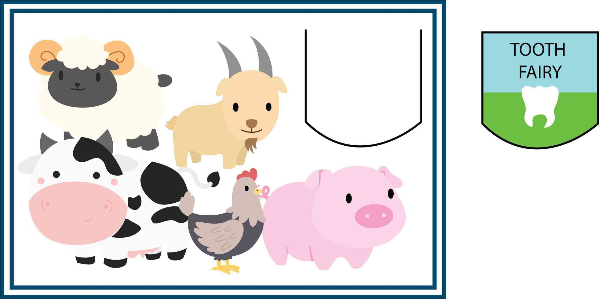 Tooth Fairy Pillow - Farm Animal