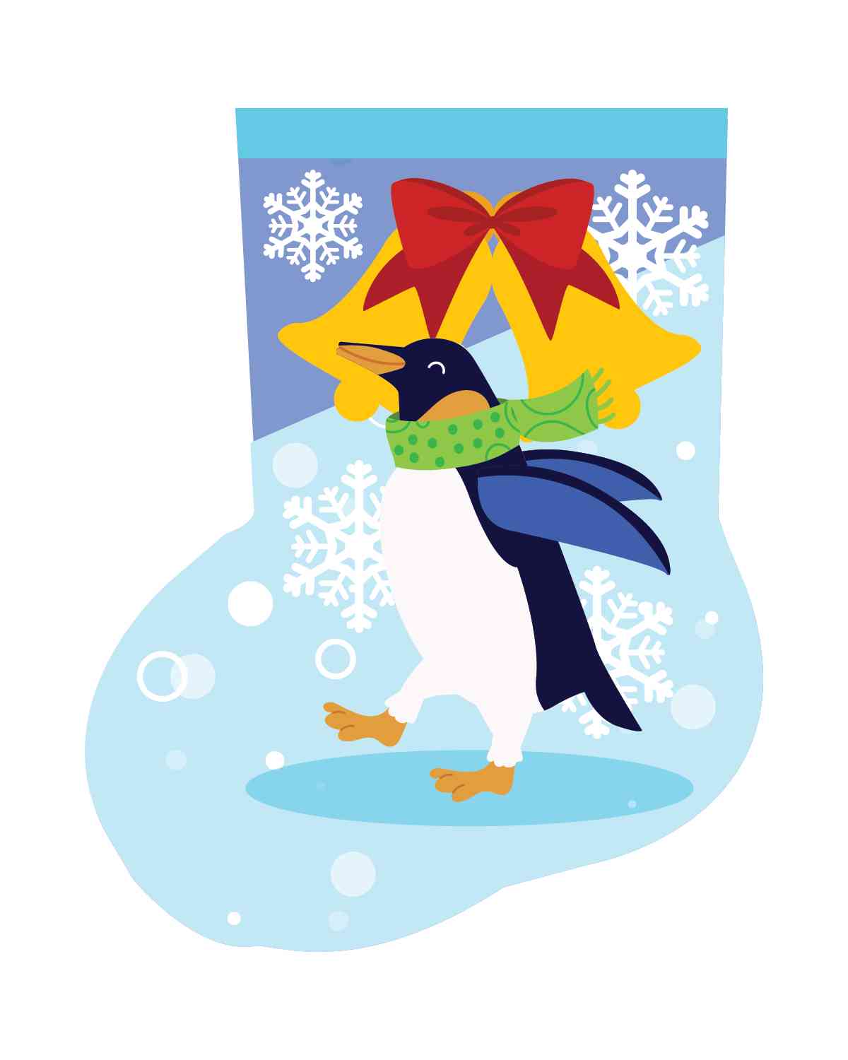 Mini Sock - Happy Penguin