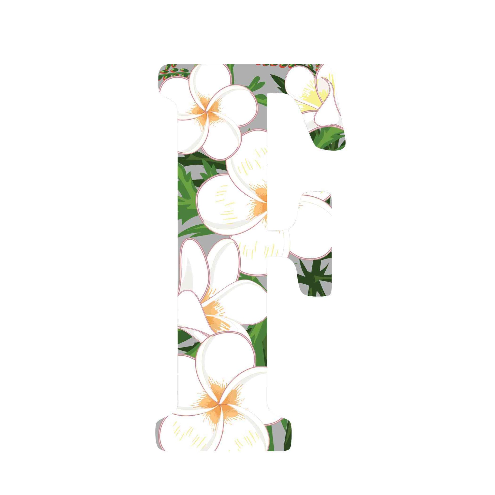 ""F"" Frangipani - Alphabetical Florals