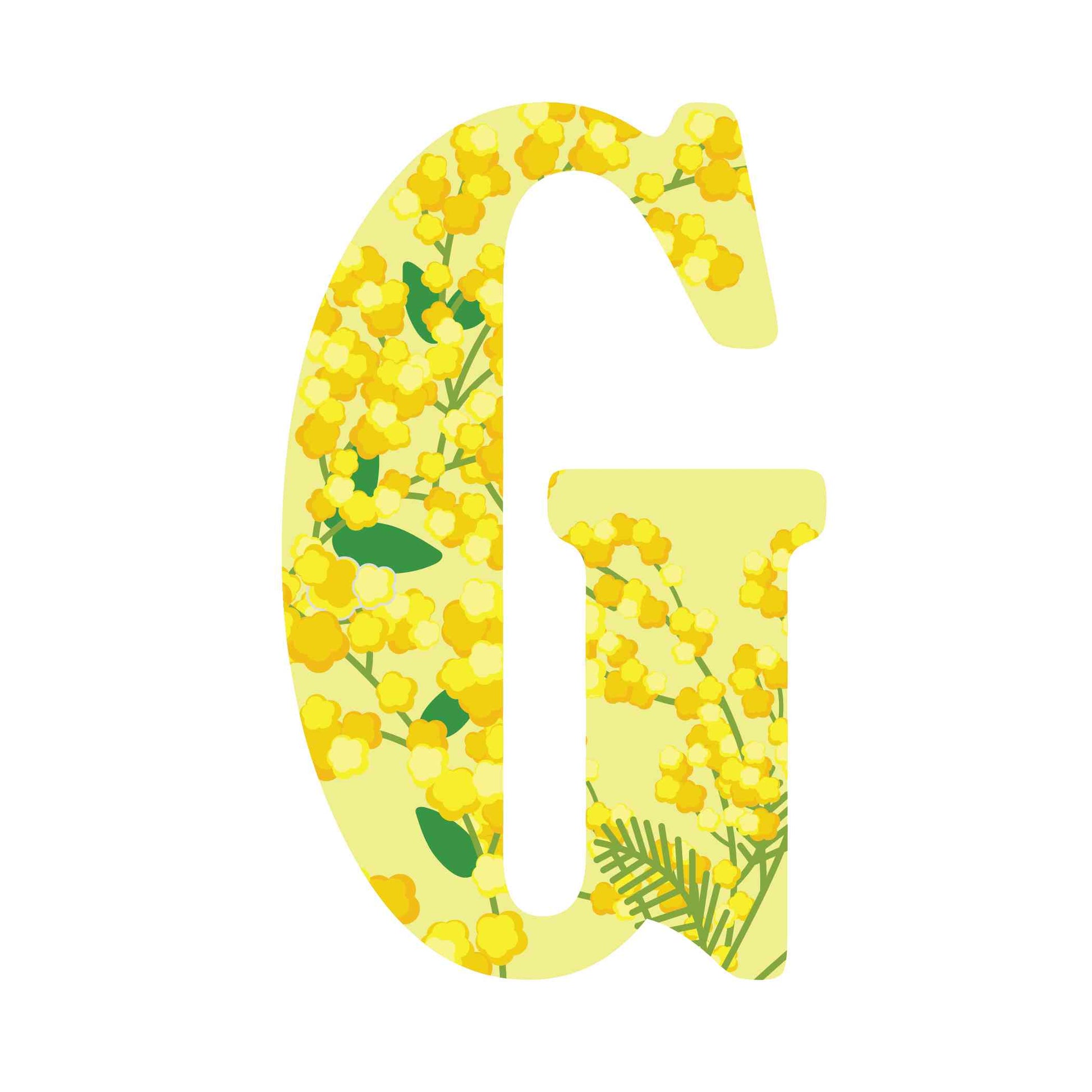 ""G"" Golden Rod - Alphabetical Florals