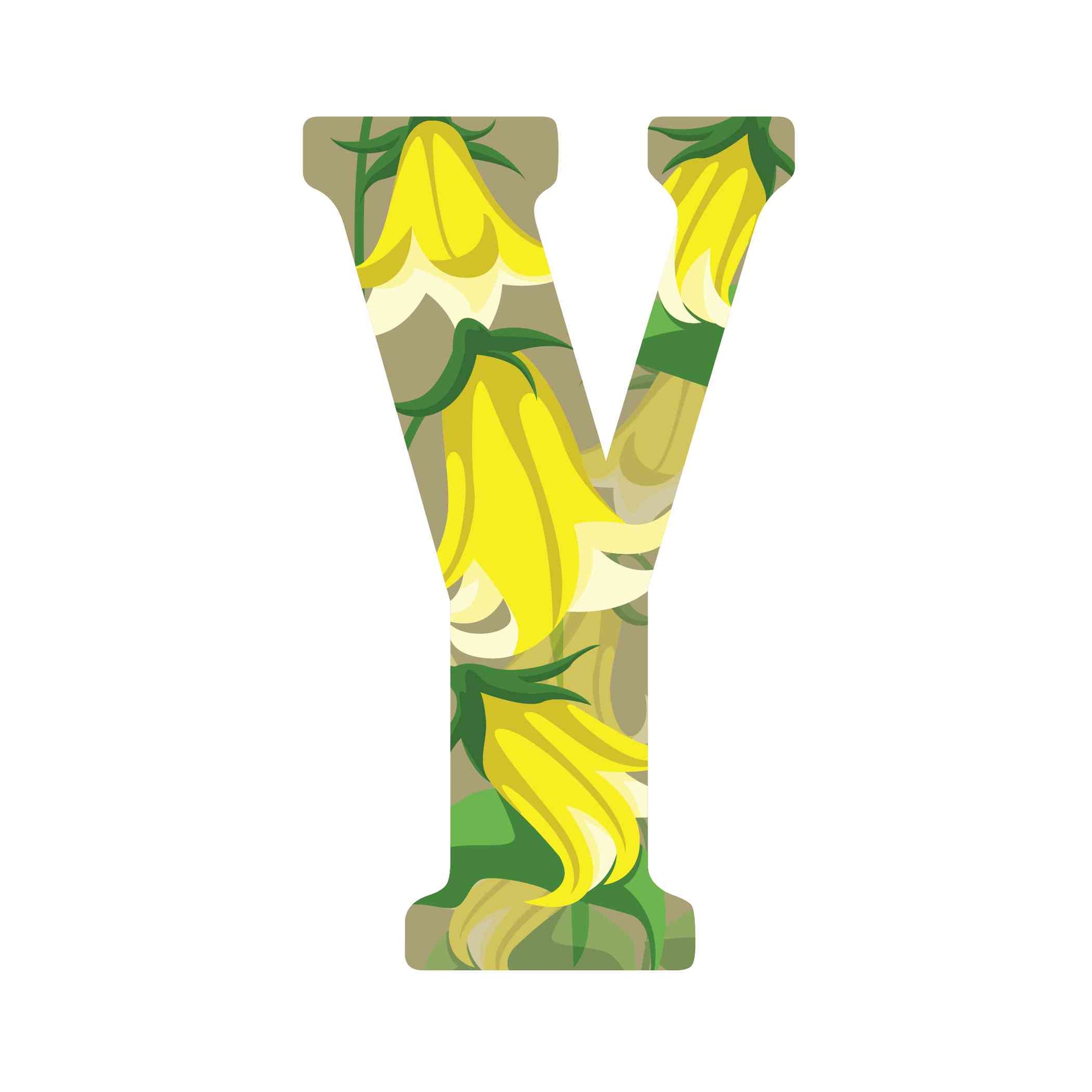 ""Y"" Yellow Bell - Alphabetical Florals