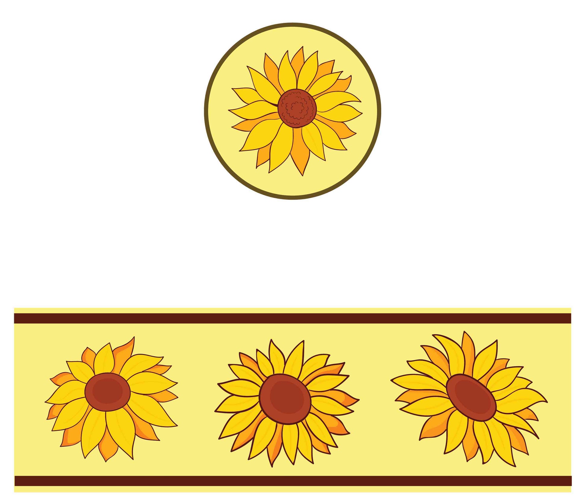 Round Hinged Box - Sunflowers