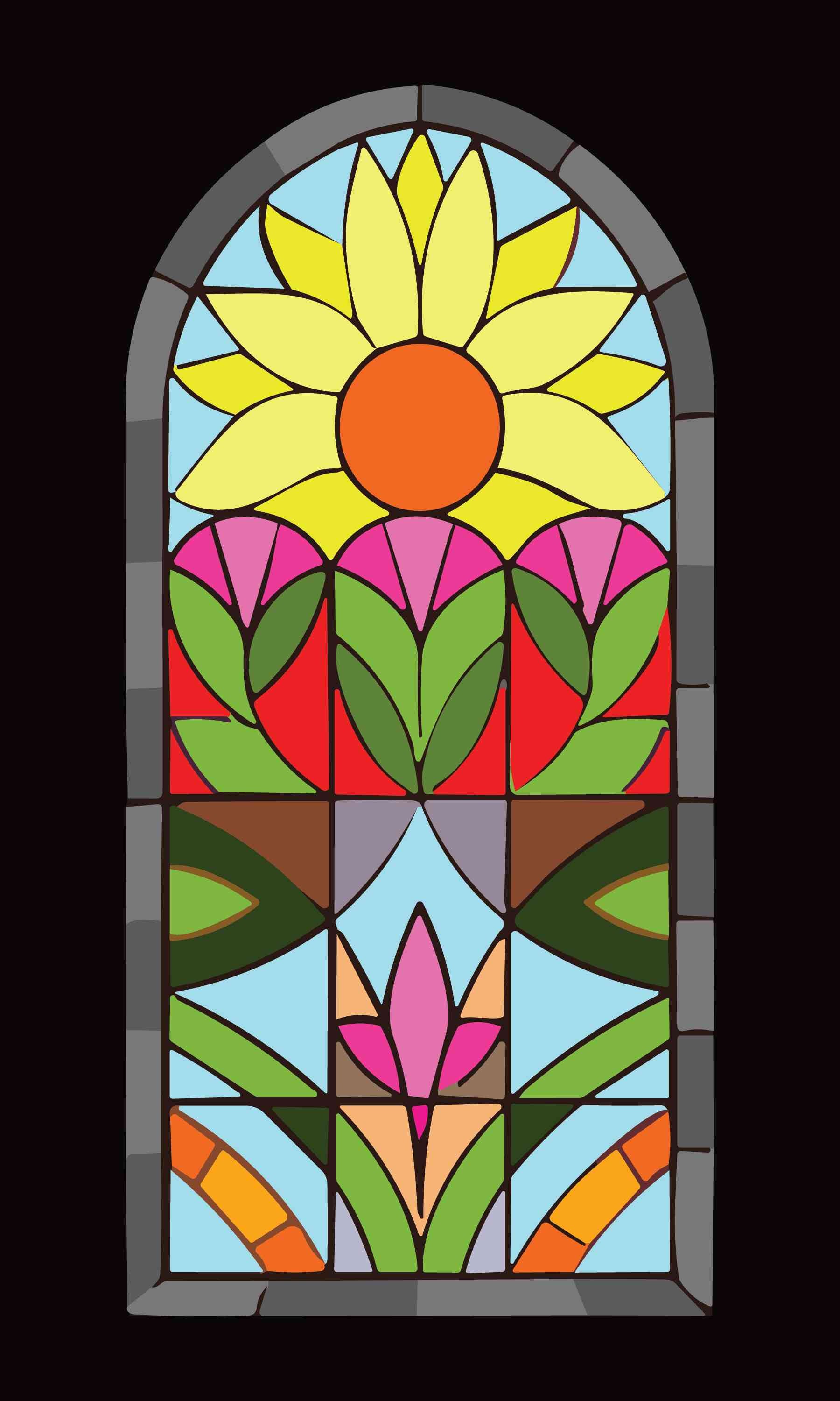 Cathedral Window - Flower