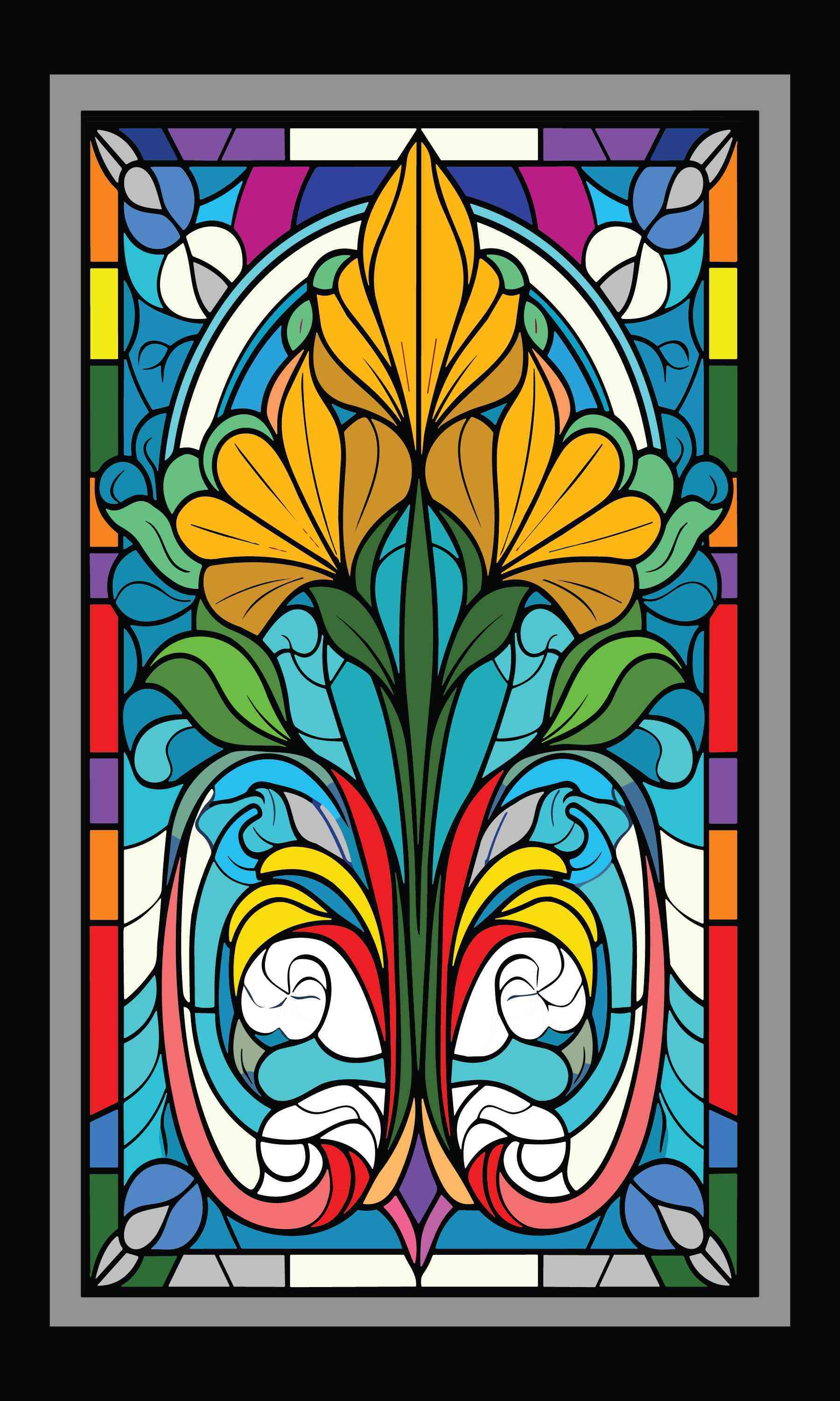 Cathedral Window - Blooming