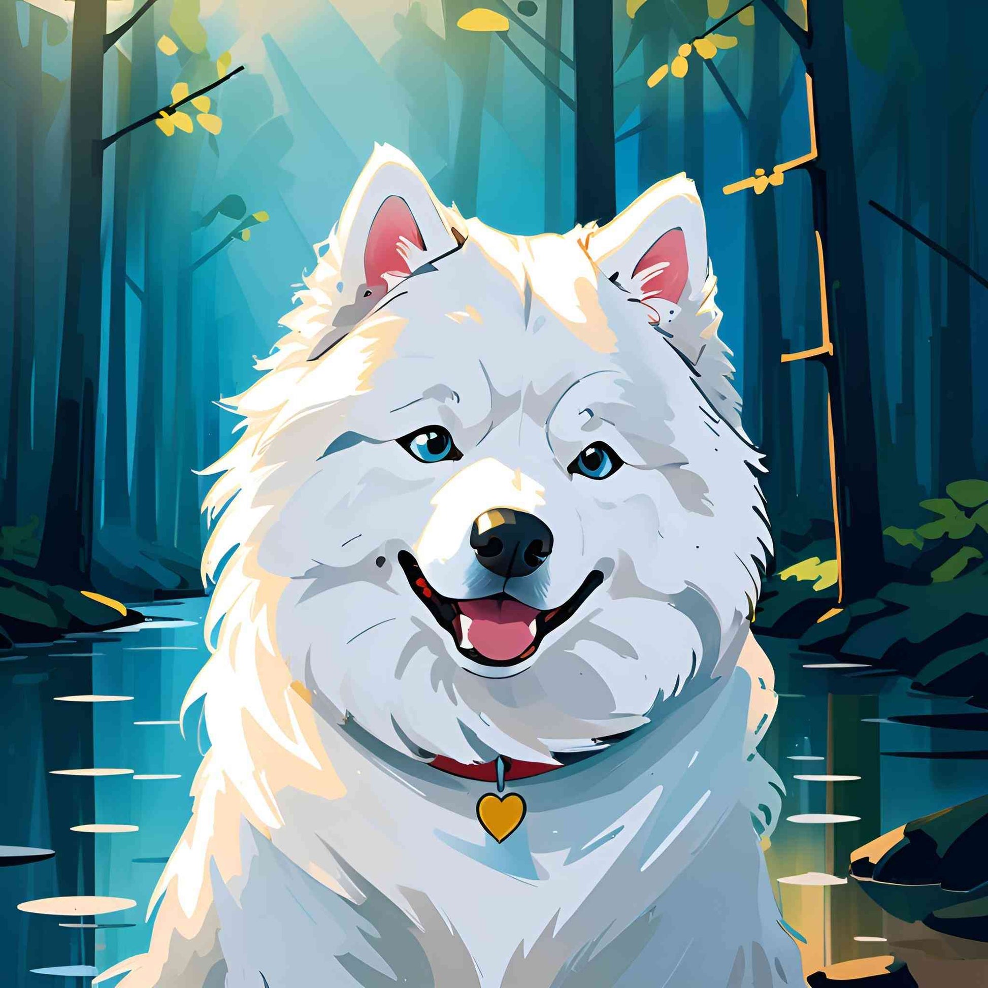 Samoyed's Adorable Gaze