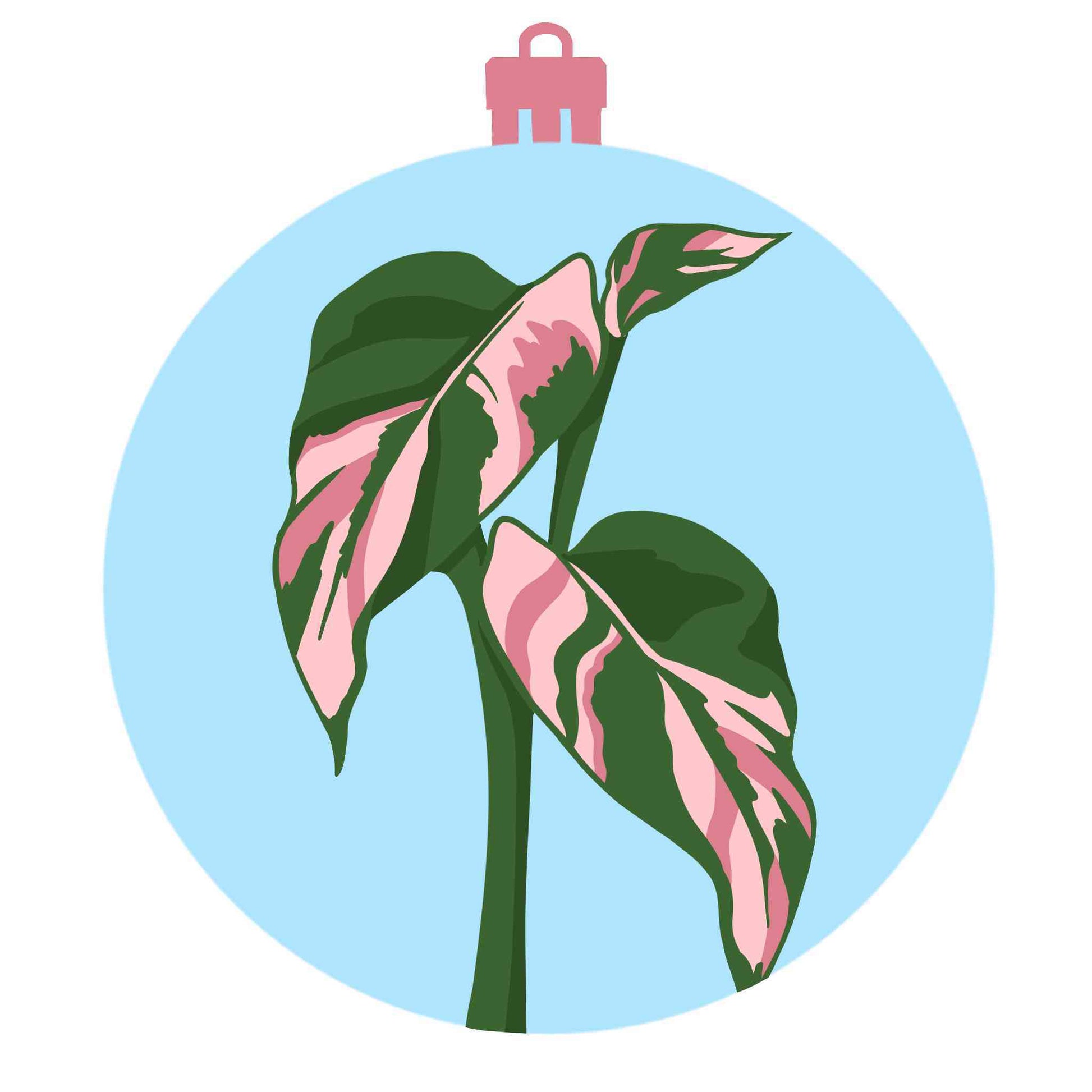 Pink Floral Christmas Ball