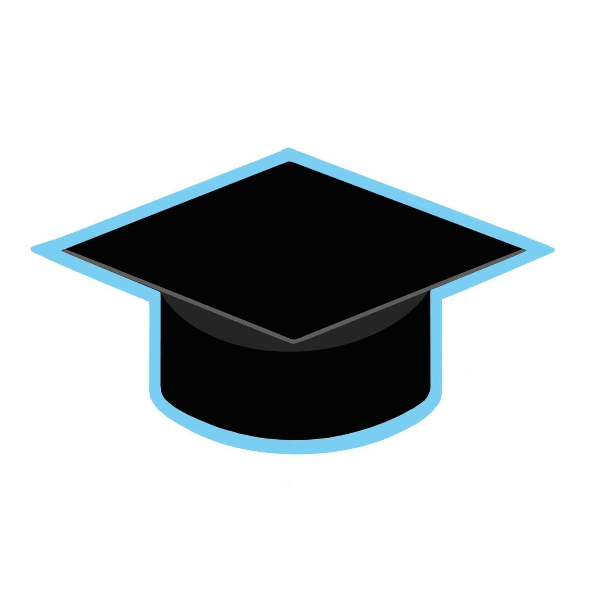 Blue graduation hat