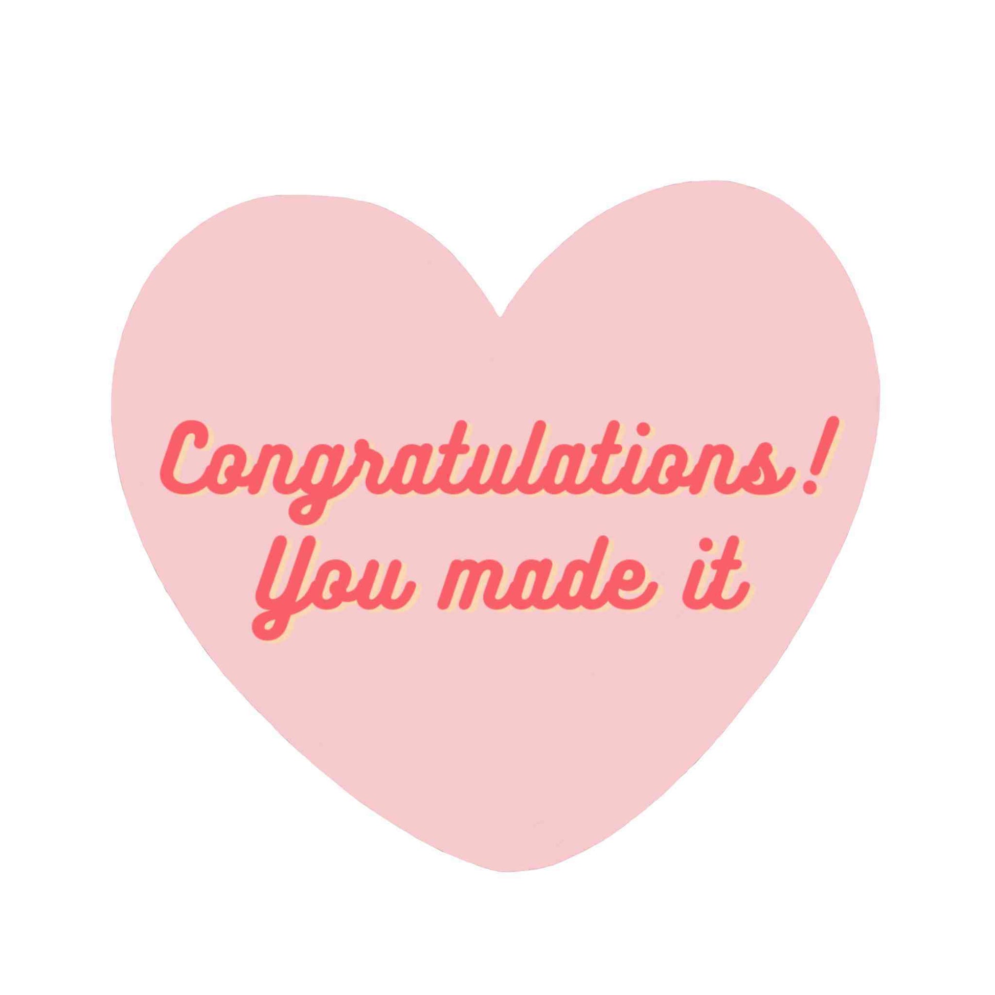 Graduation- Pink congratulations