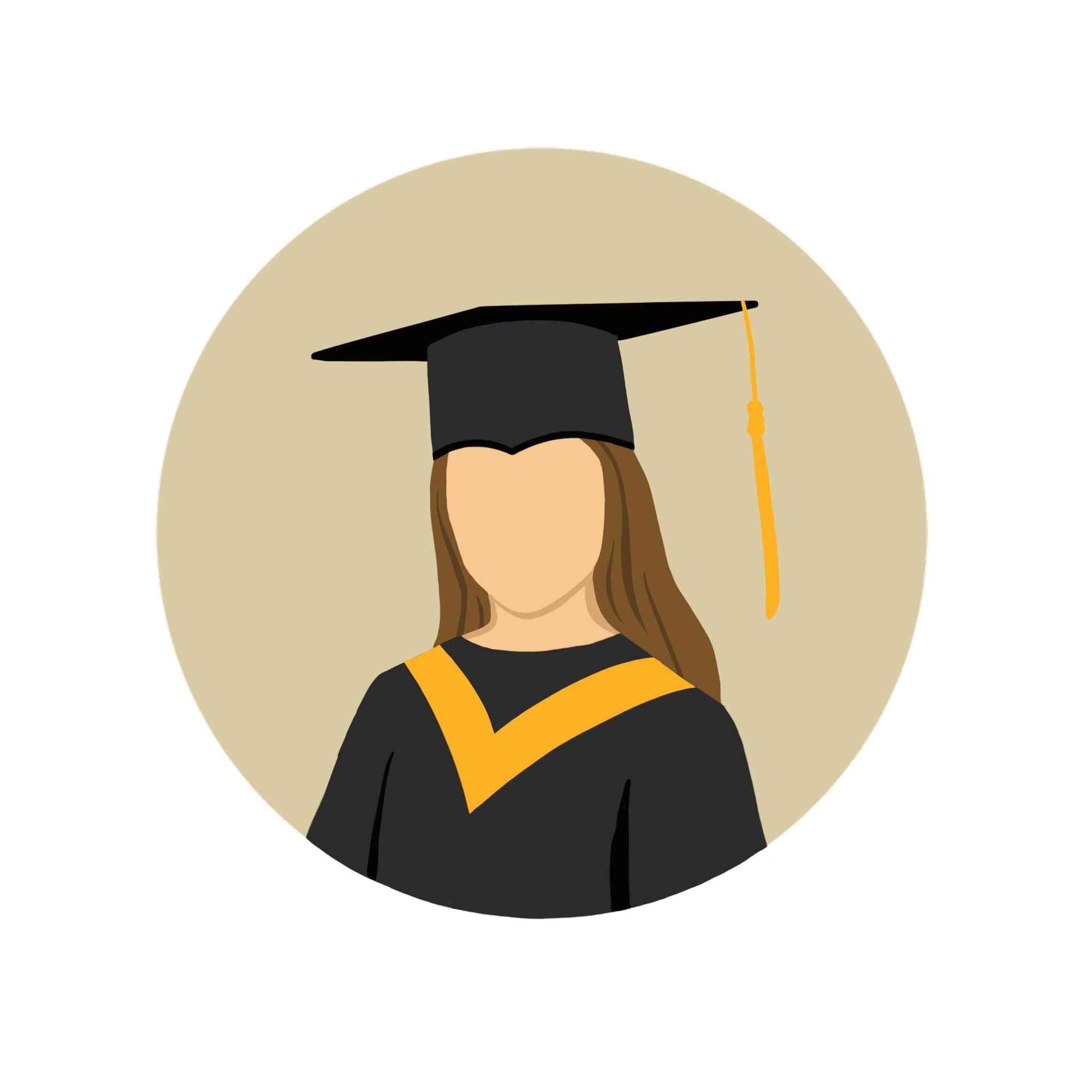 Picture Person Needlepointer Graduating student – The Needlepointer