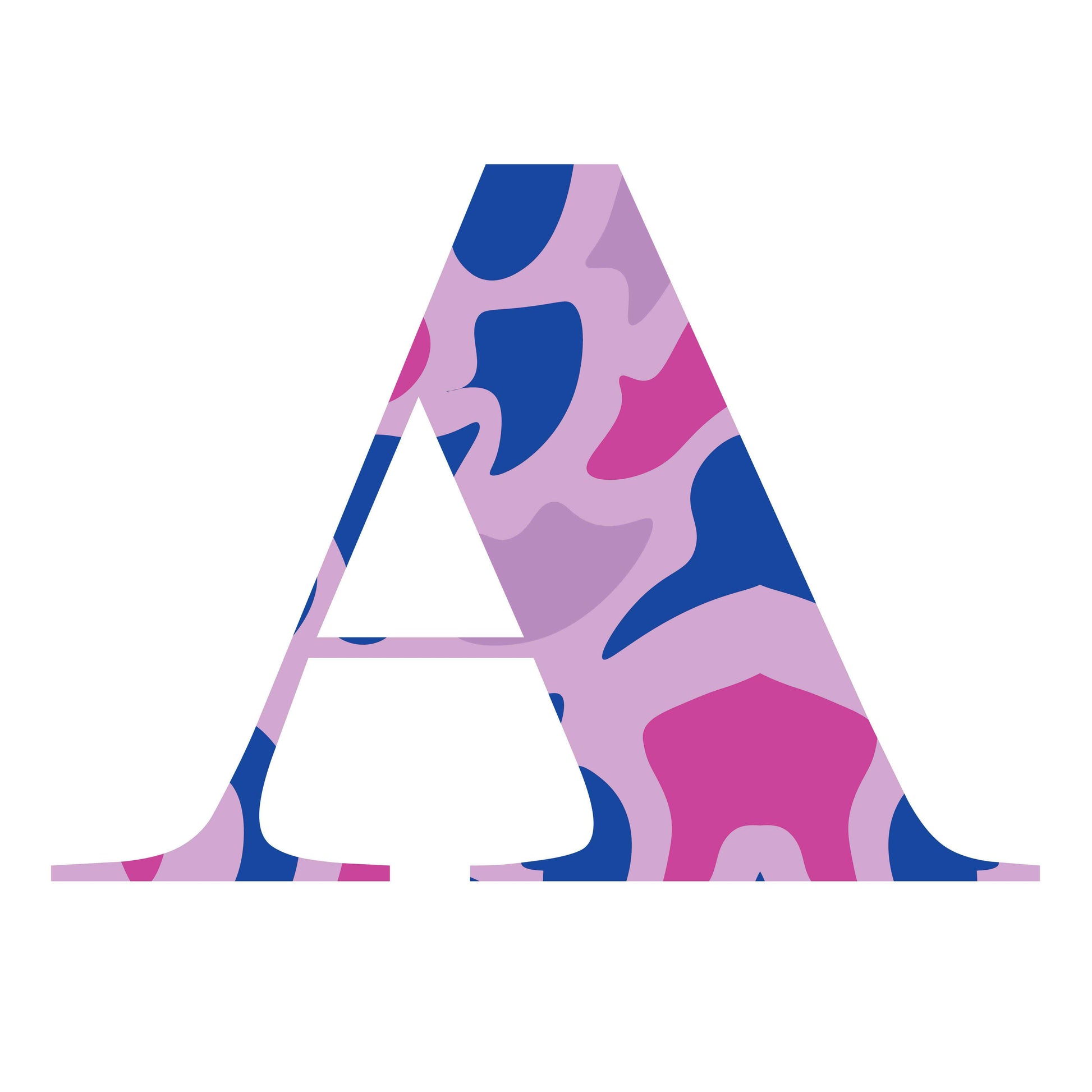 Pink and Blue - Letter A