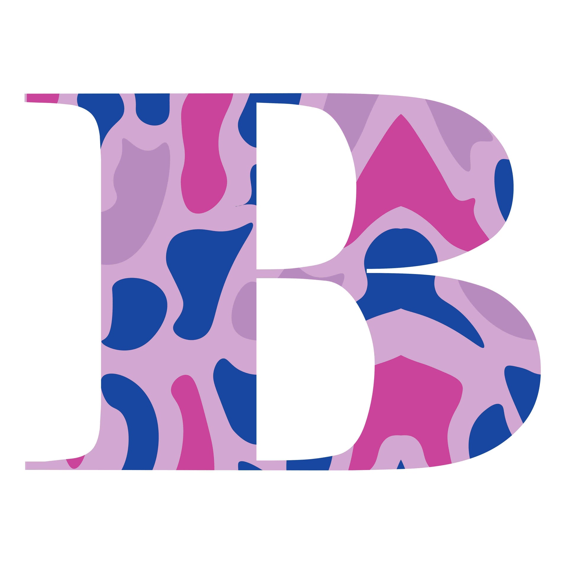 Pink and Blue - Letter B