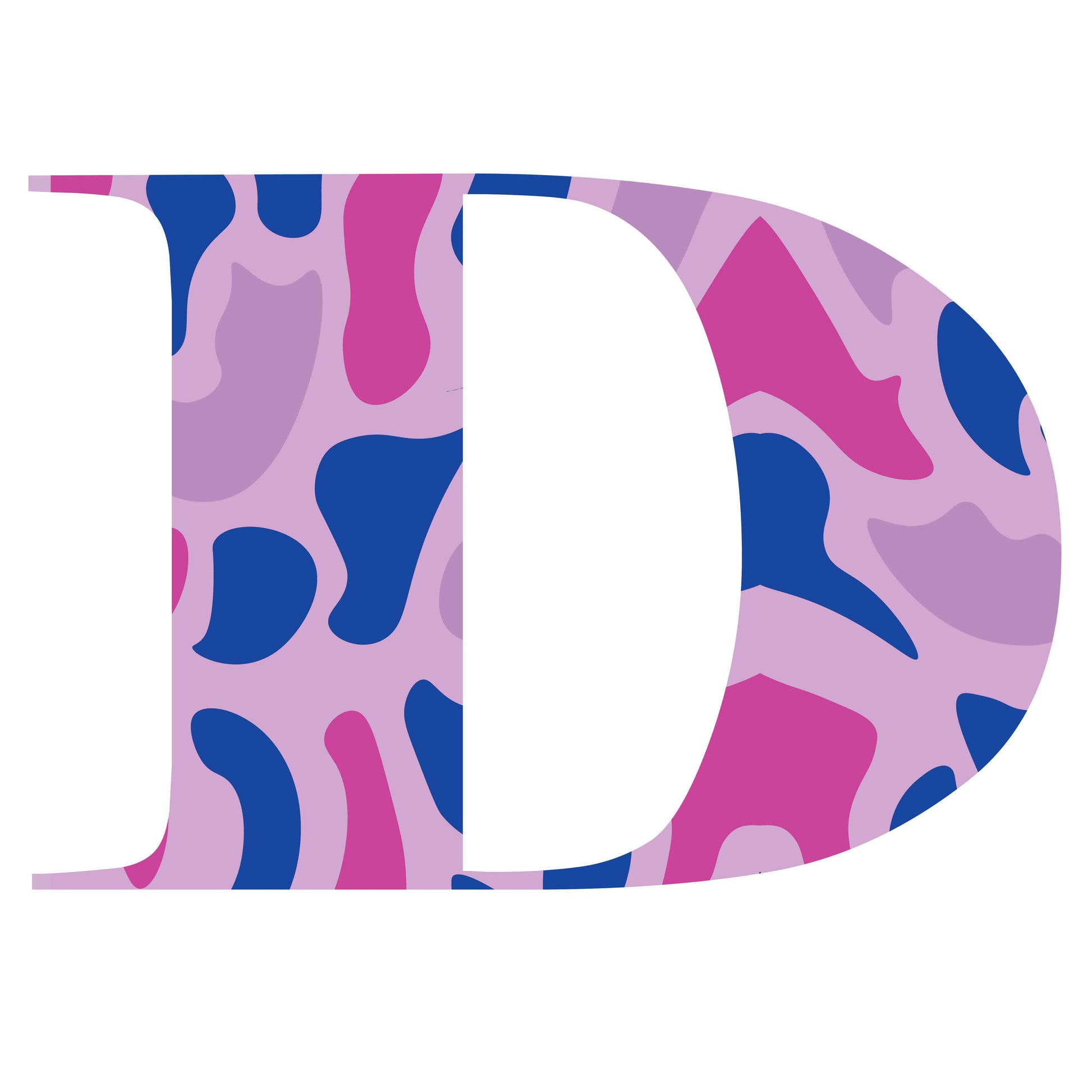 Pink and Blue - Letter D