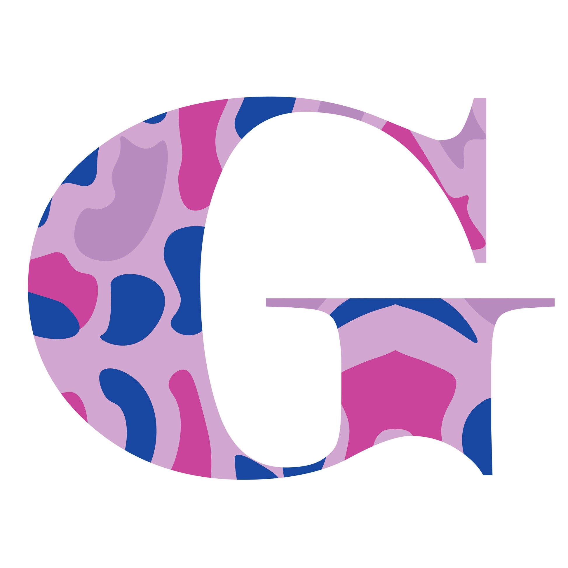 Pink and Blue - Letter G