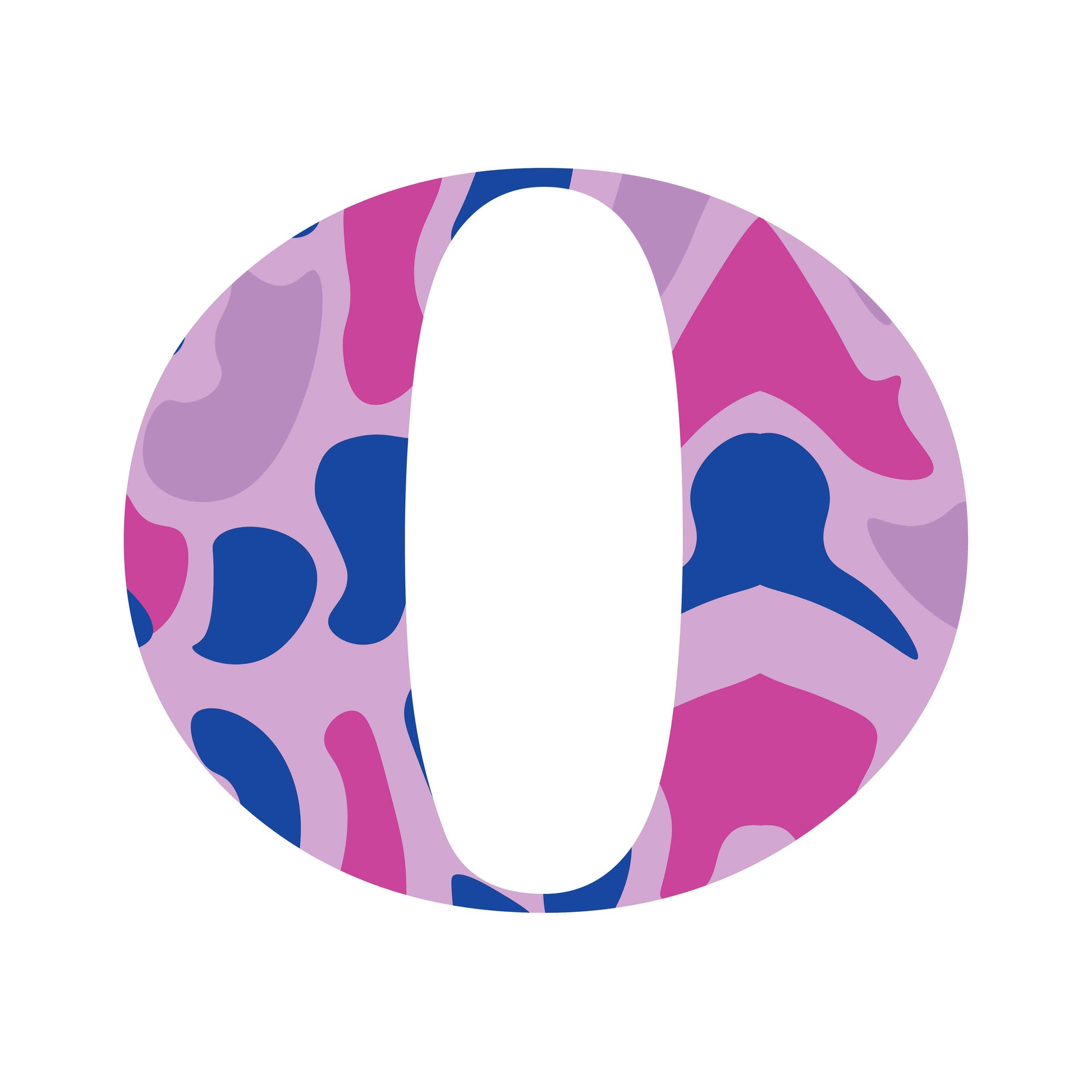 Pink and Blue - Letter O