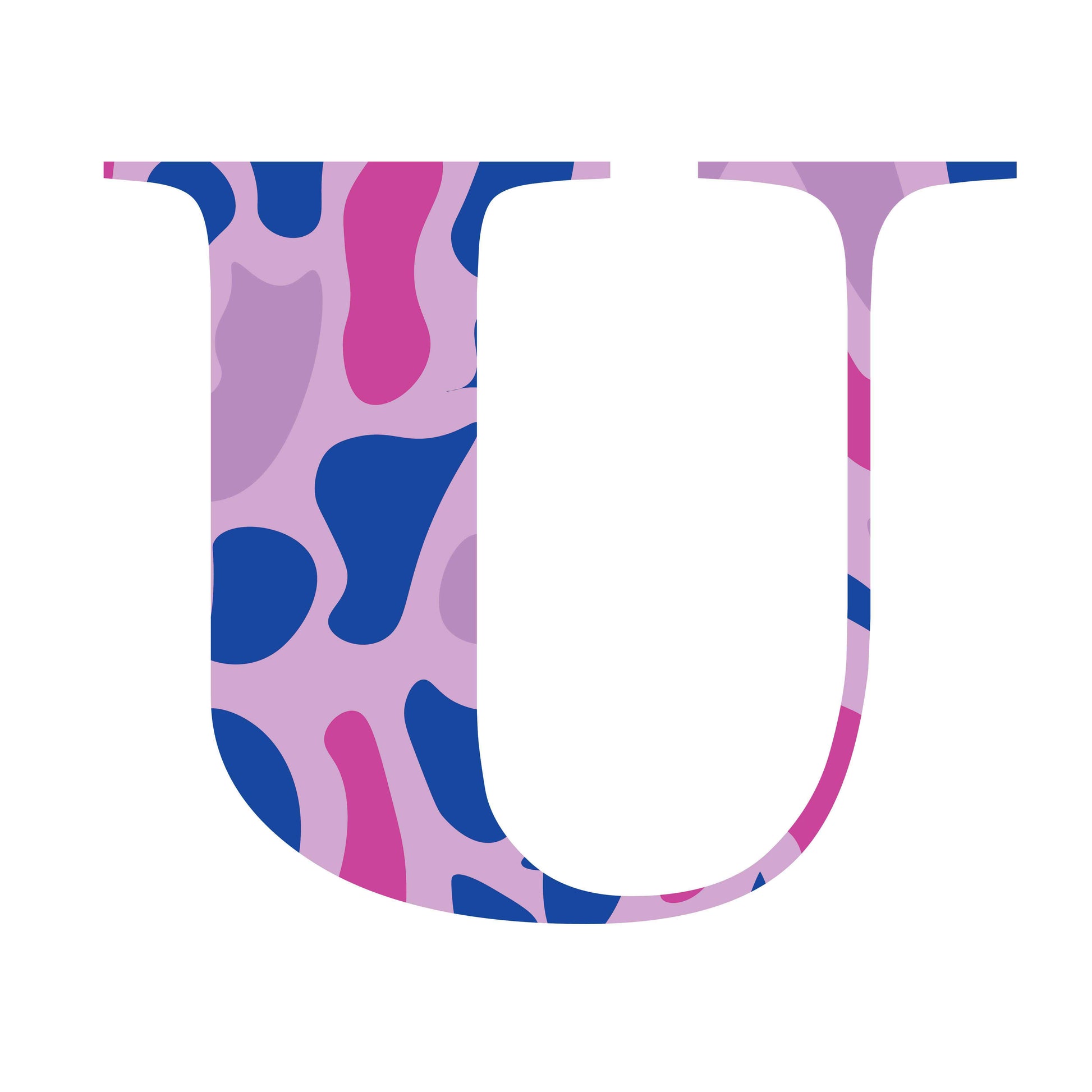 Pink and Blue - Letter U