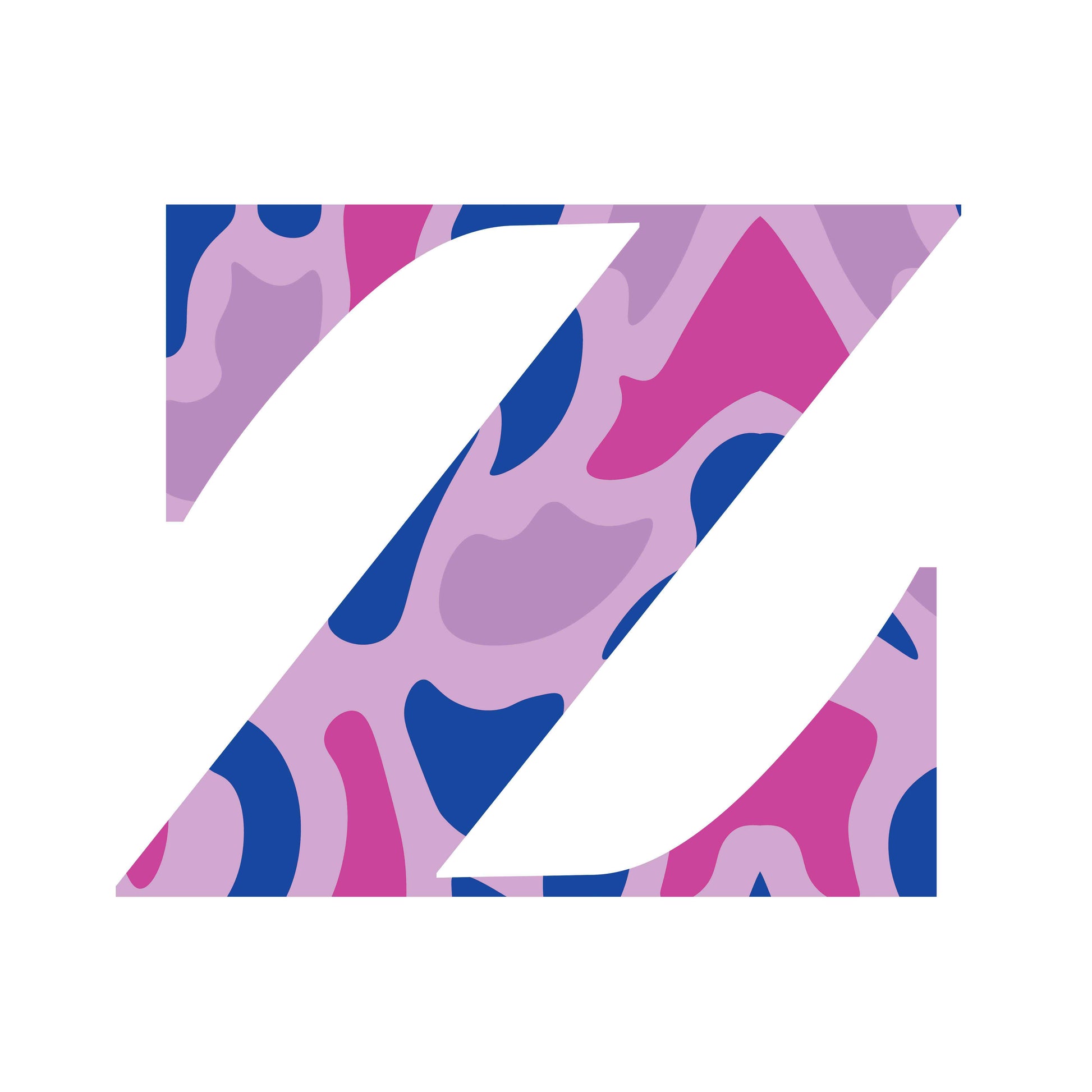 Pink and Blue - Letter Z