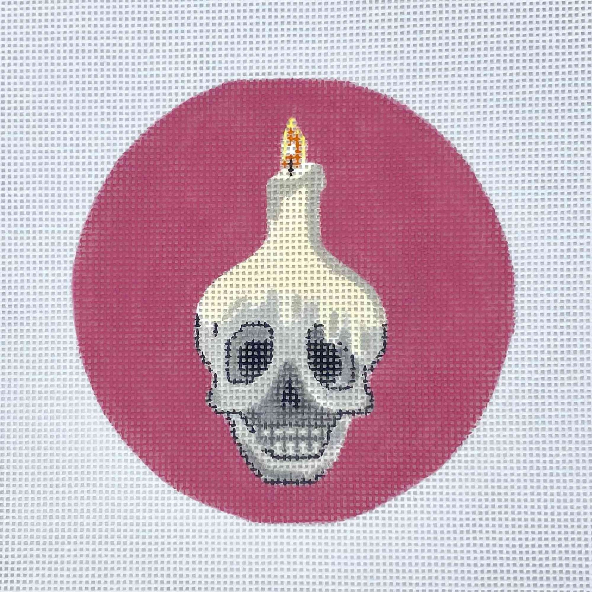 Halloween - Skull with melting candle