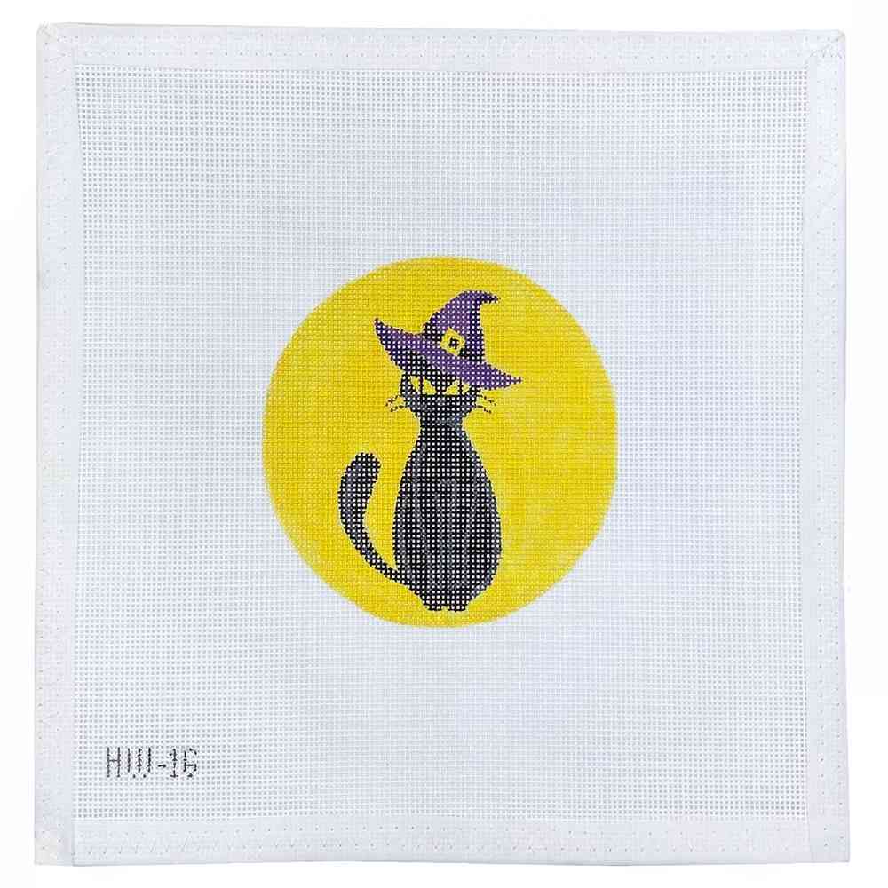 Halloween- Black cat with witch hat