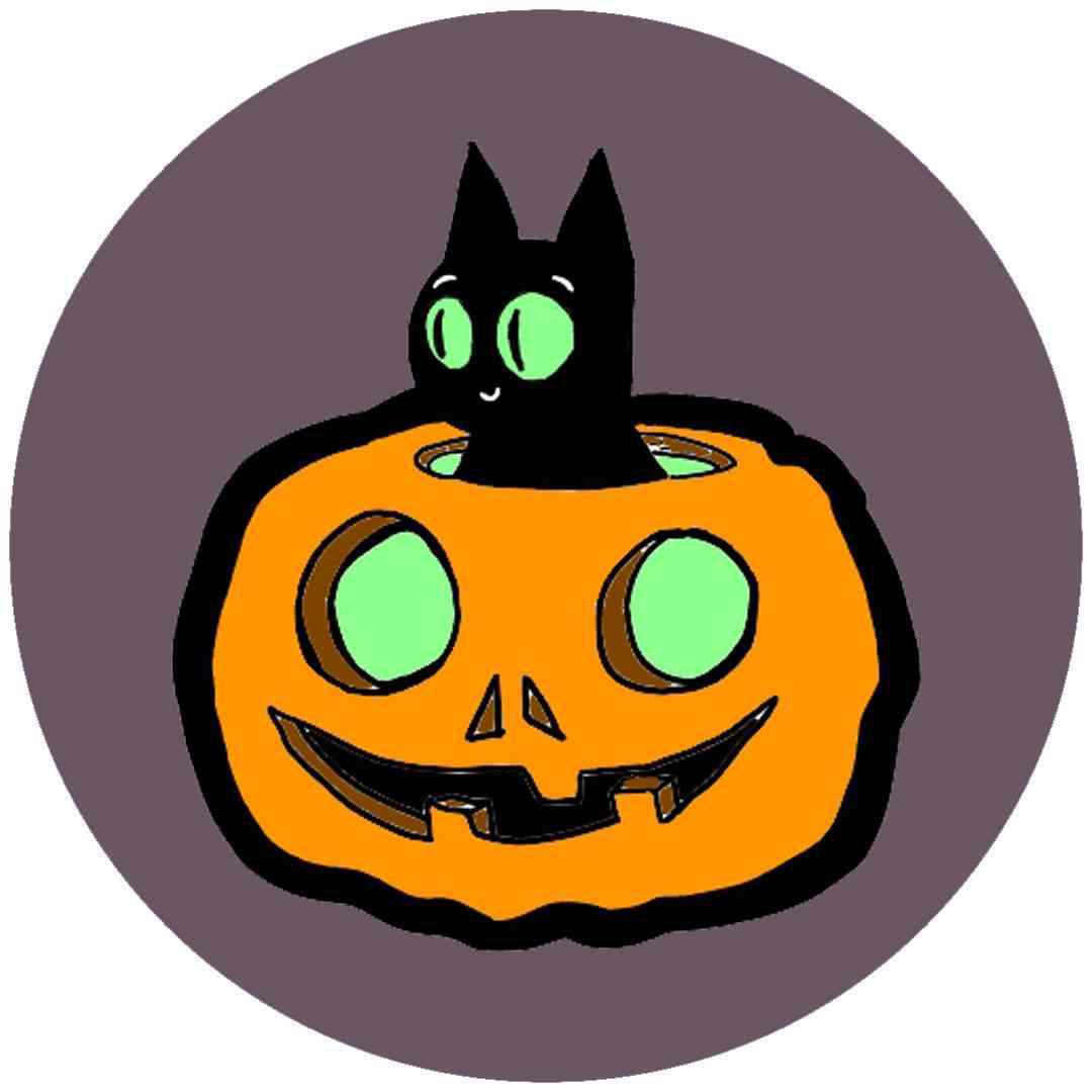 Halloween - Jack-o'-lantern with cat