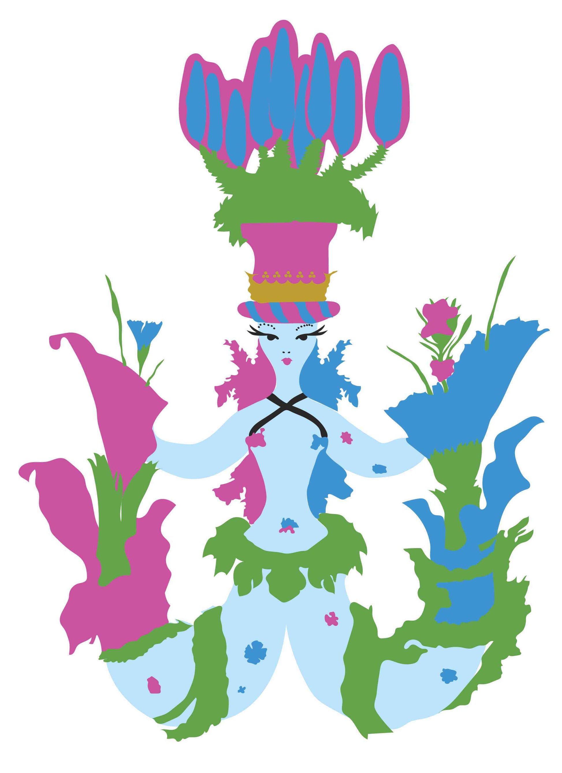 Mermaid with Flower Tail