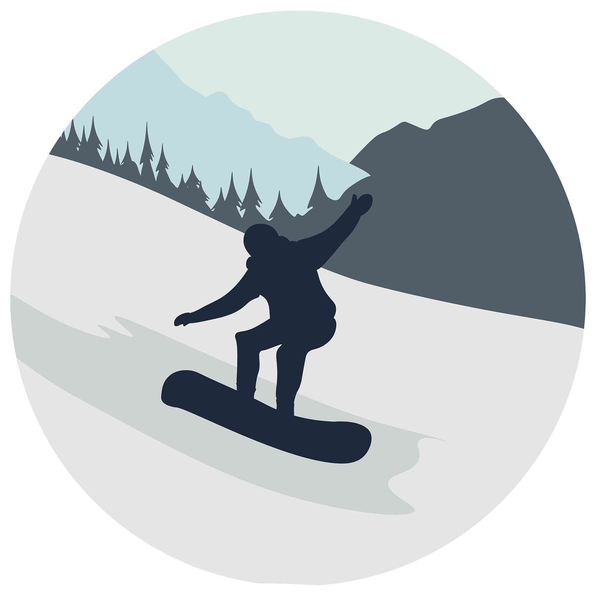 Snow skiing ornament 2