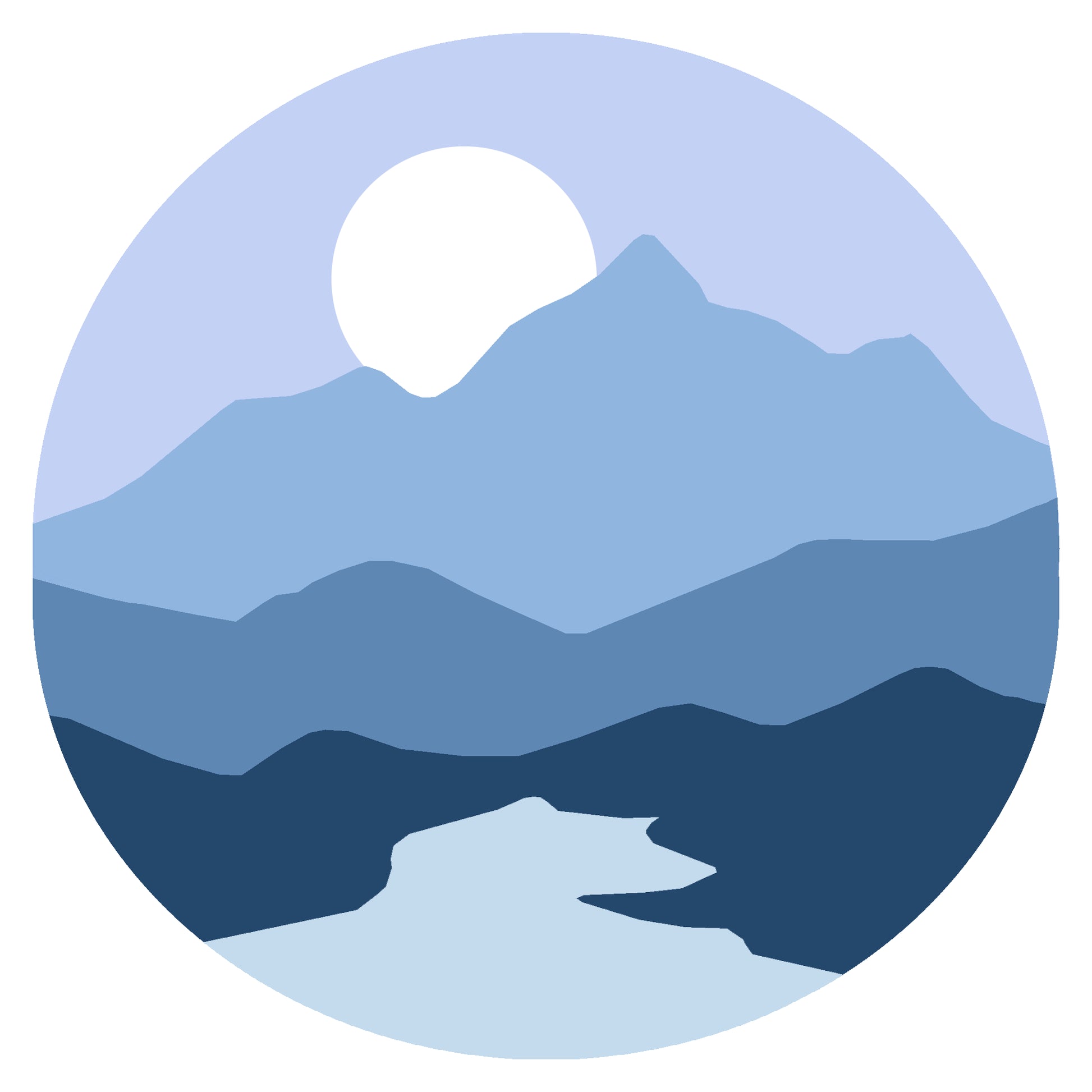 Snow mountain ornament