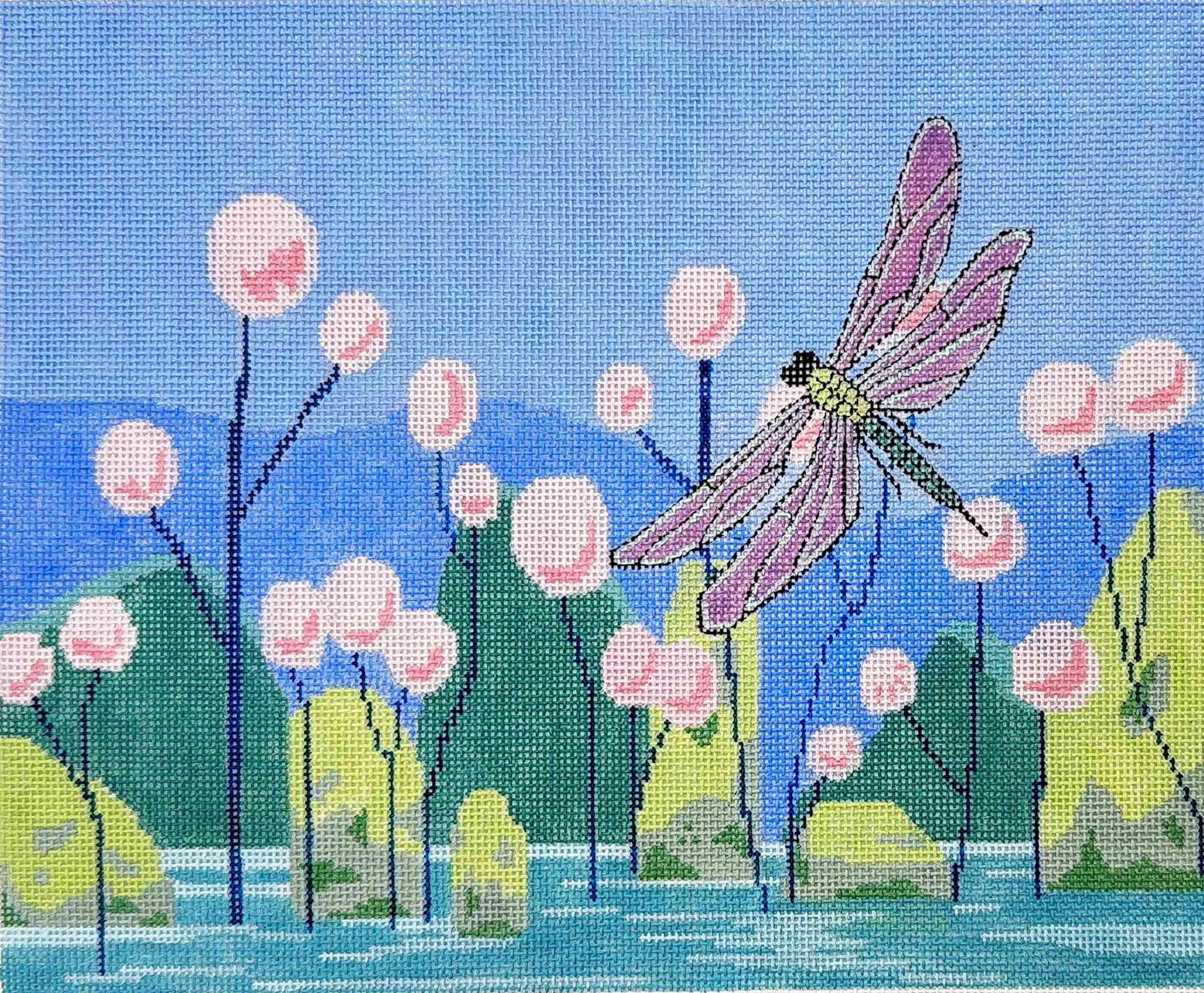 Dragonfly near the pond